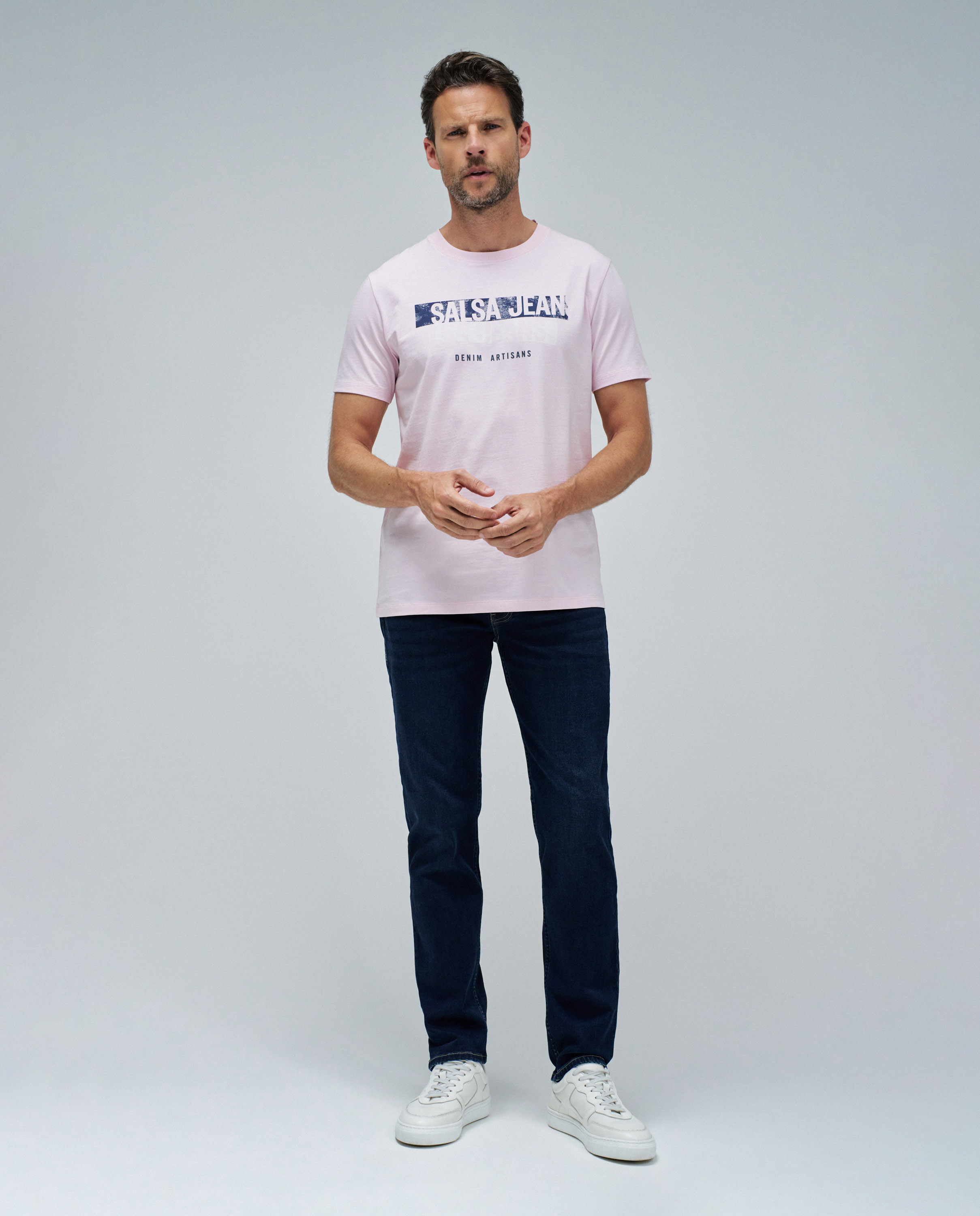 T-shirt com Logo Rosa-claro-5