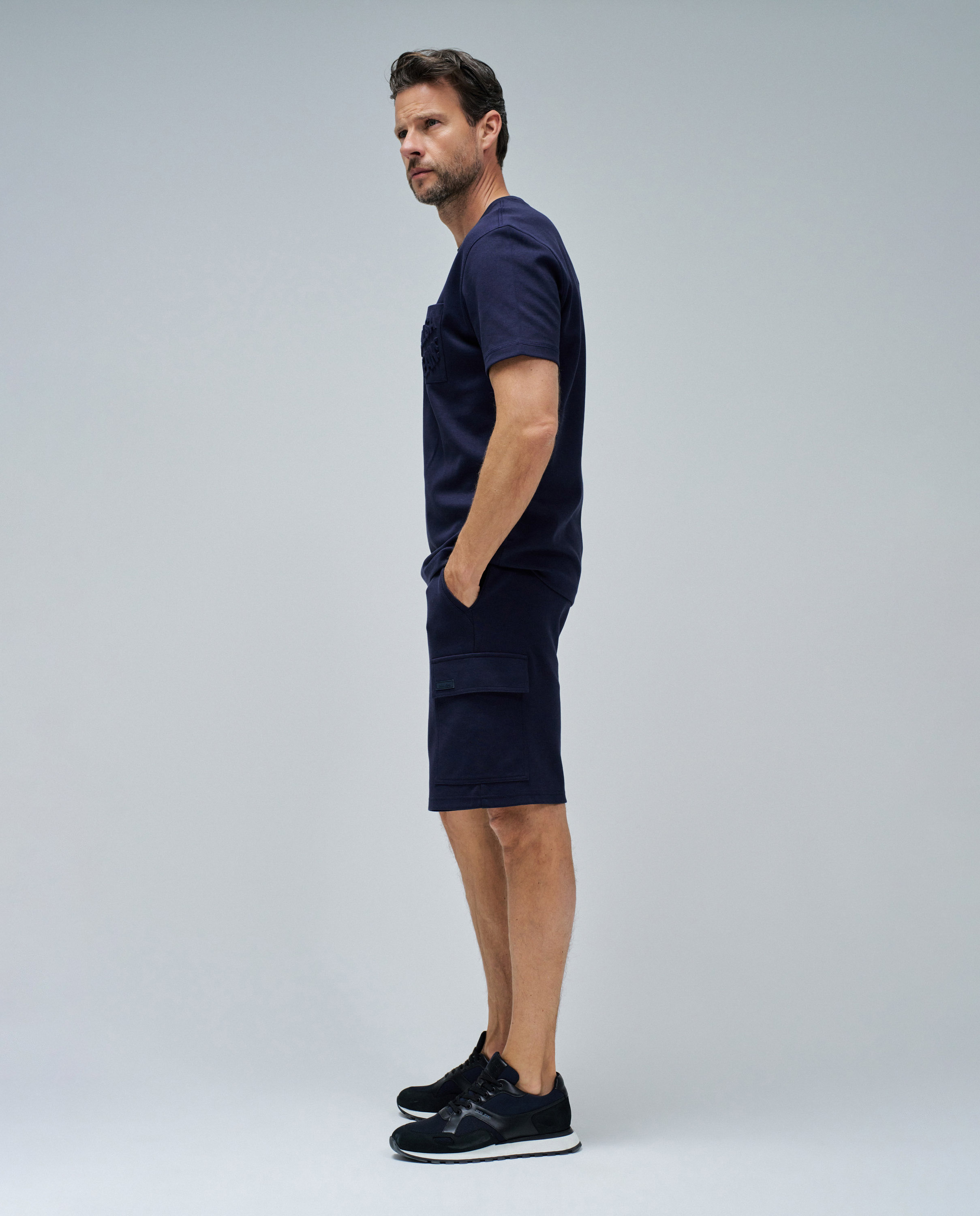 T-shirt com Logo em Relevo Azul-marinho-2