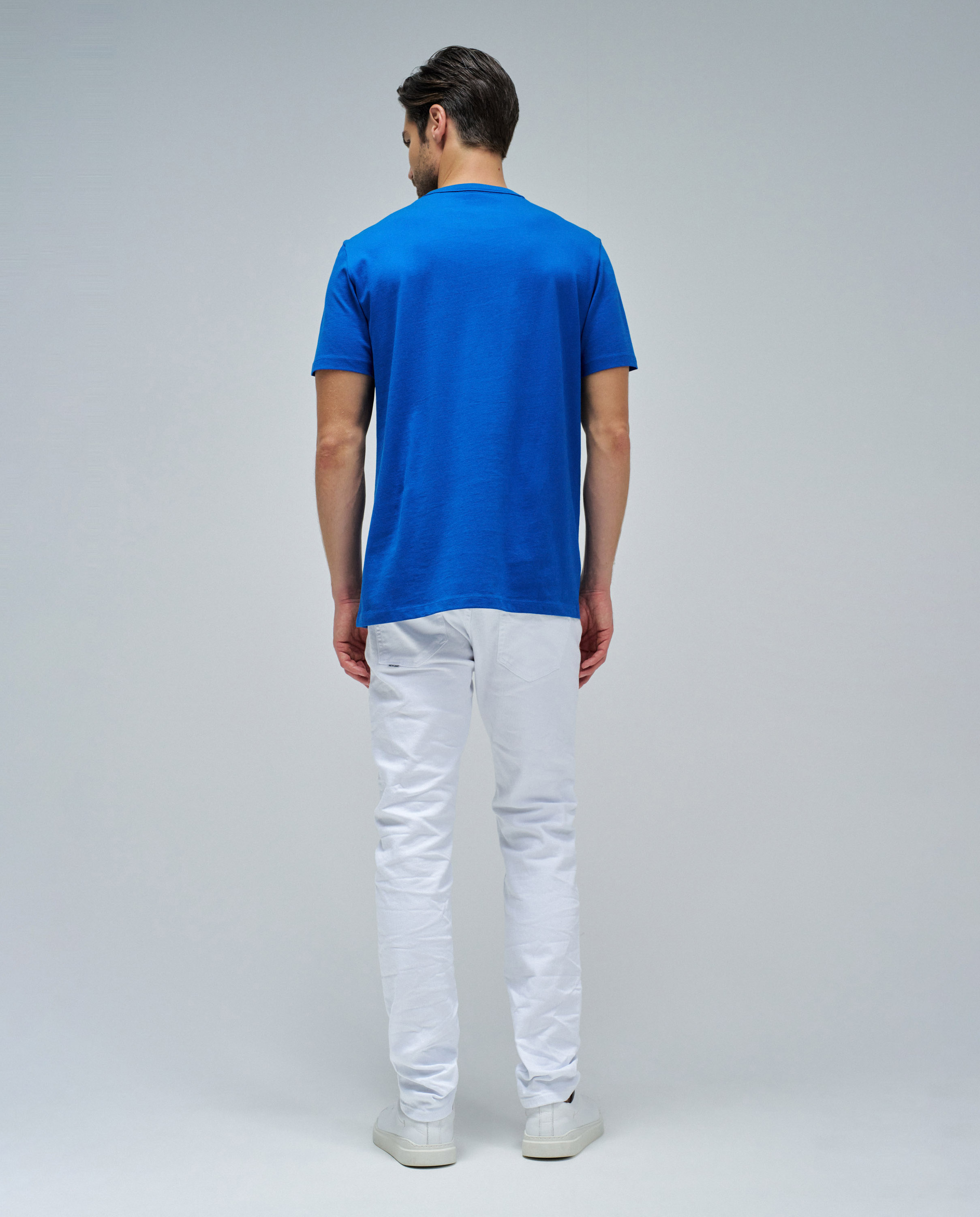 T-shirt com Logo em Relevo Azul-3