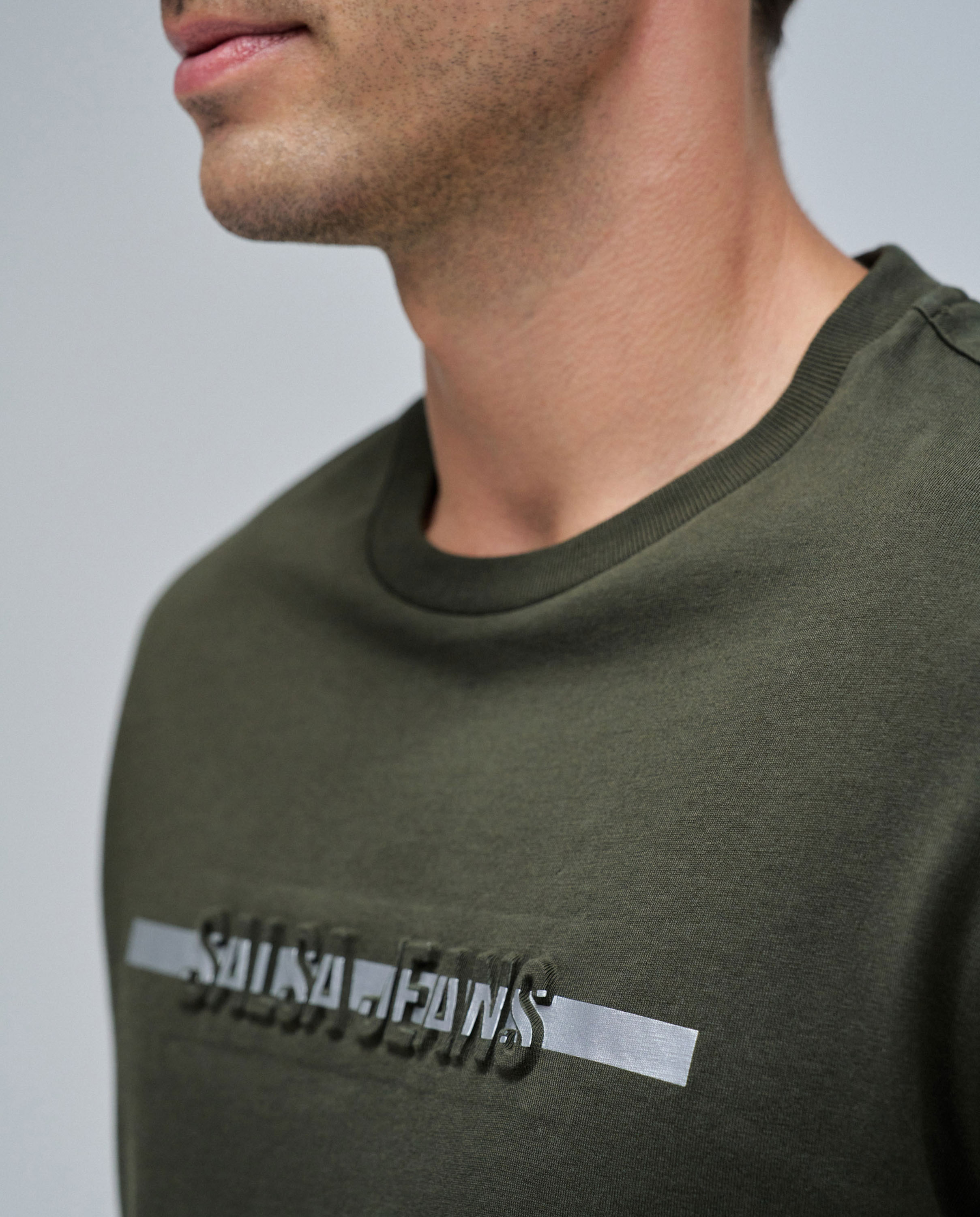 T-shirt com Logo Verde-escuro-4