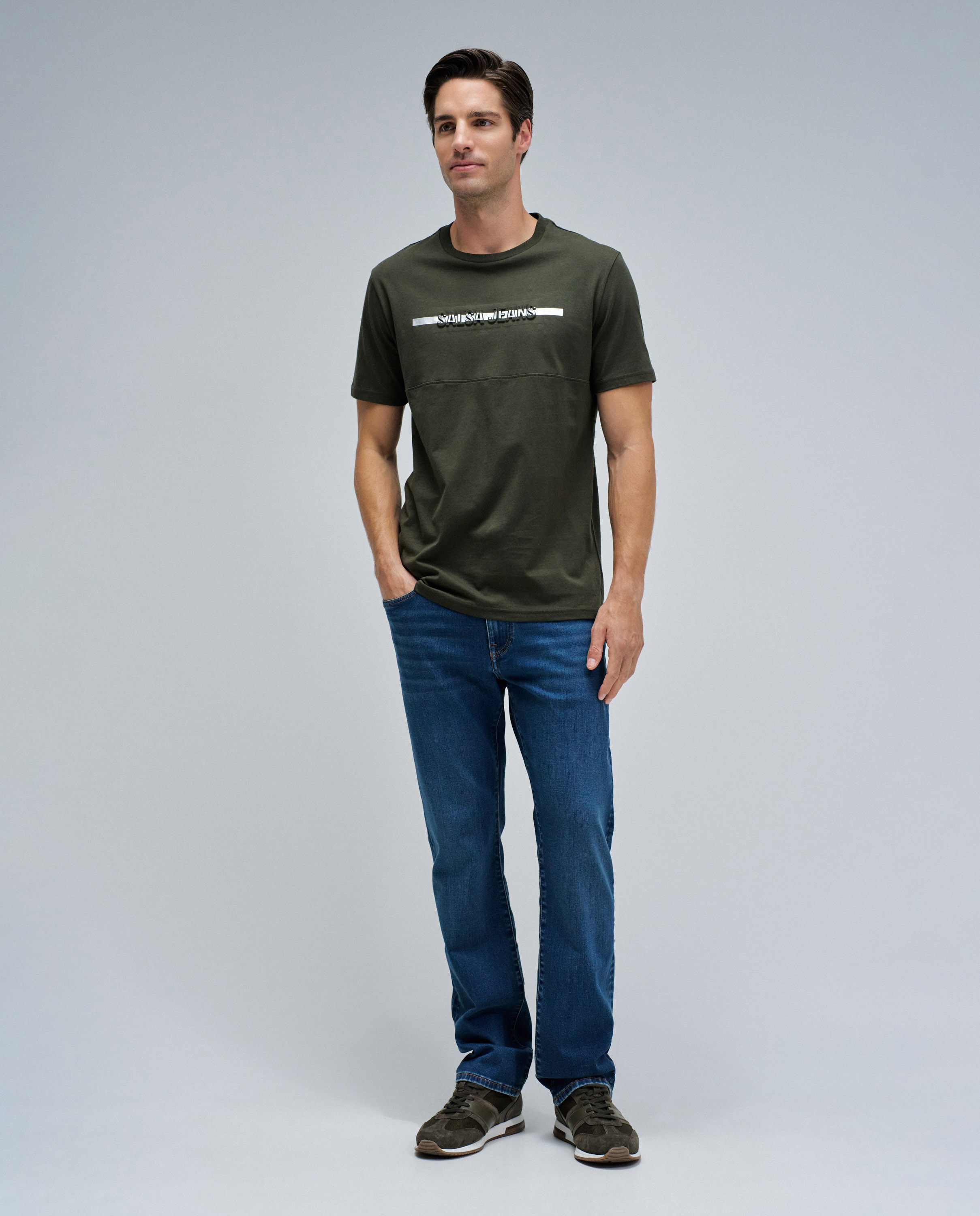 T-shirt com Logo Verde-escuro-5