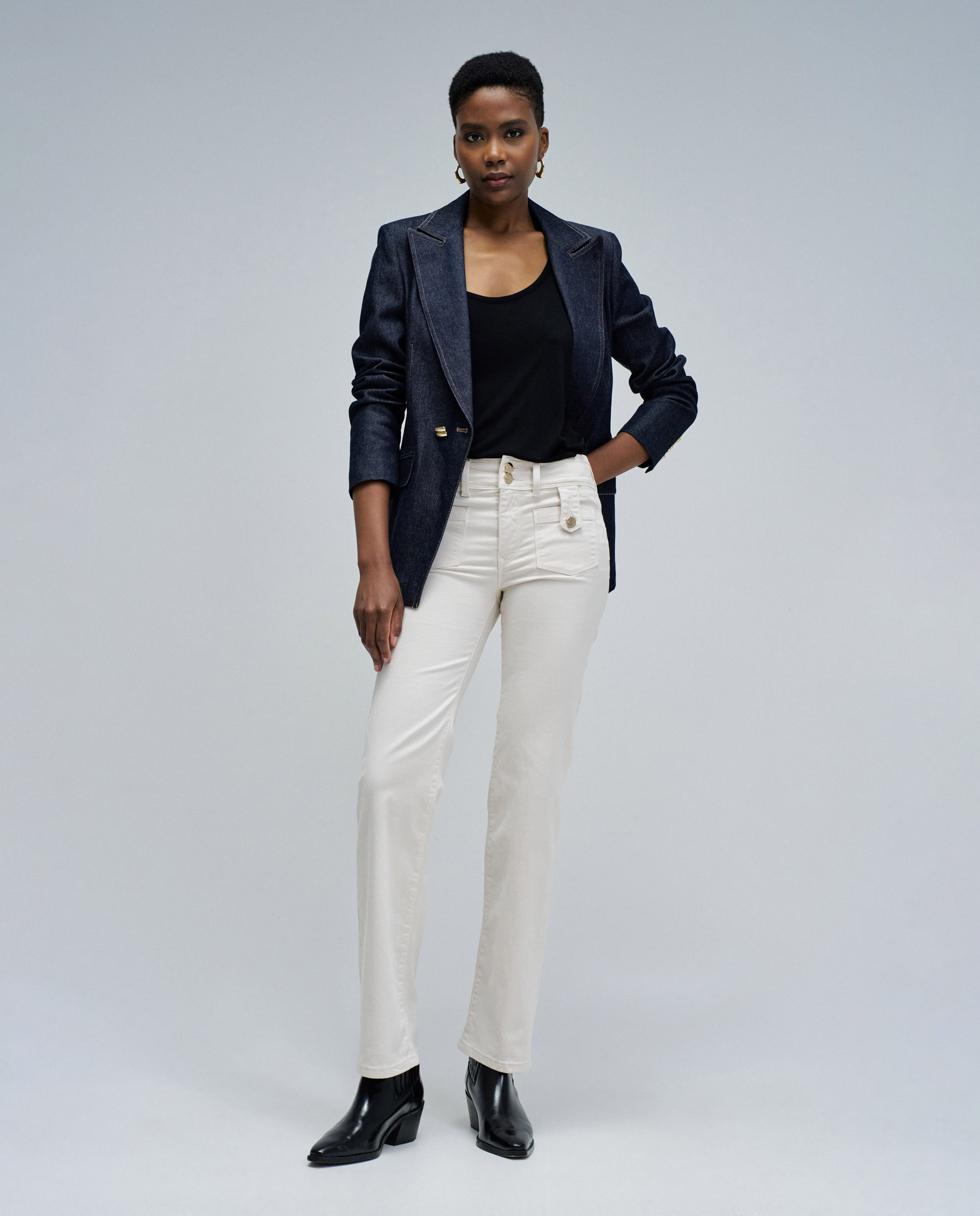 Jeans Push In Bootcut Bege-1