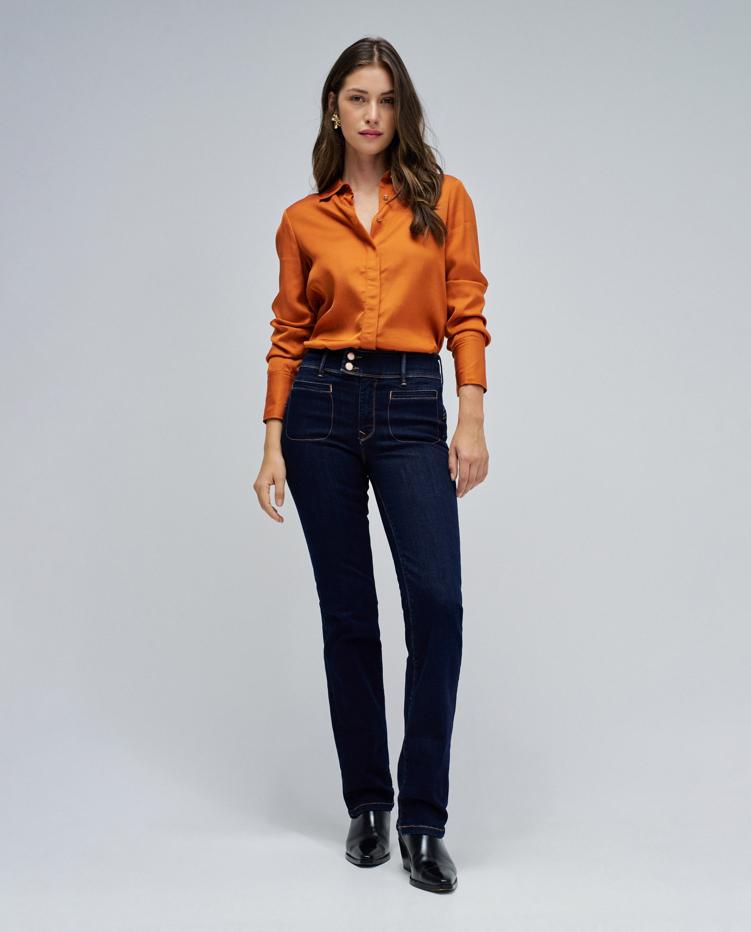 Jeans Secret Push In Straight Azul-1