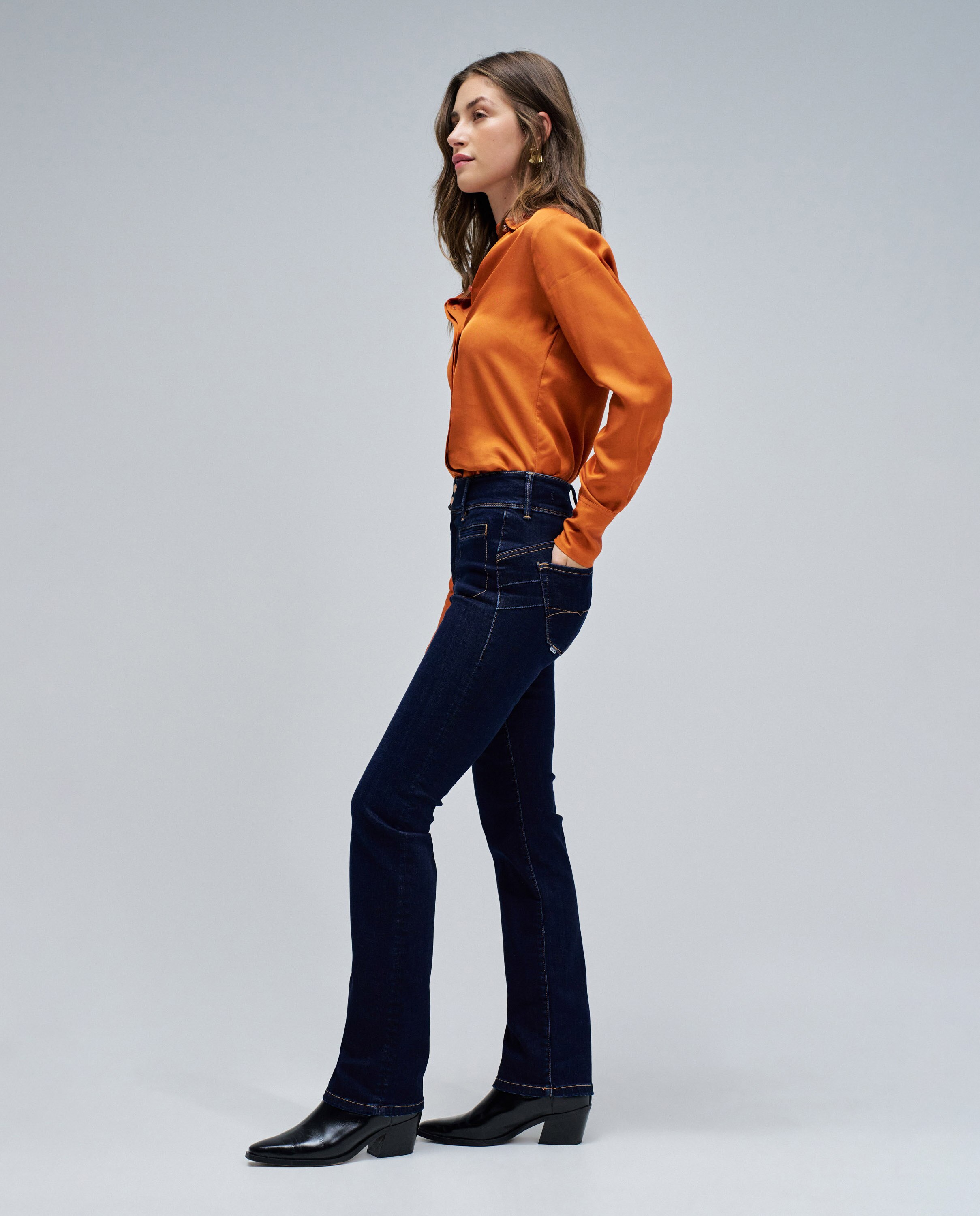 Jeans Secret Push In Straight Azul-2