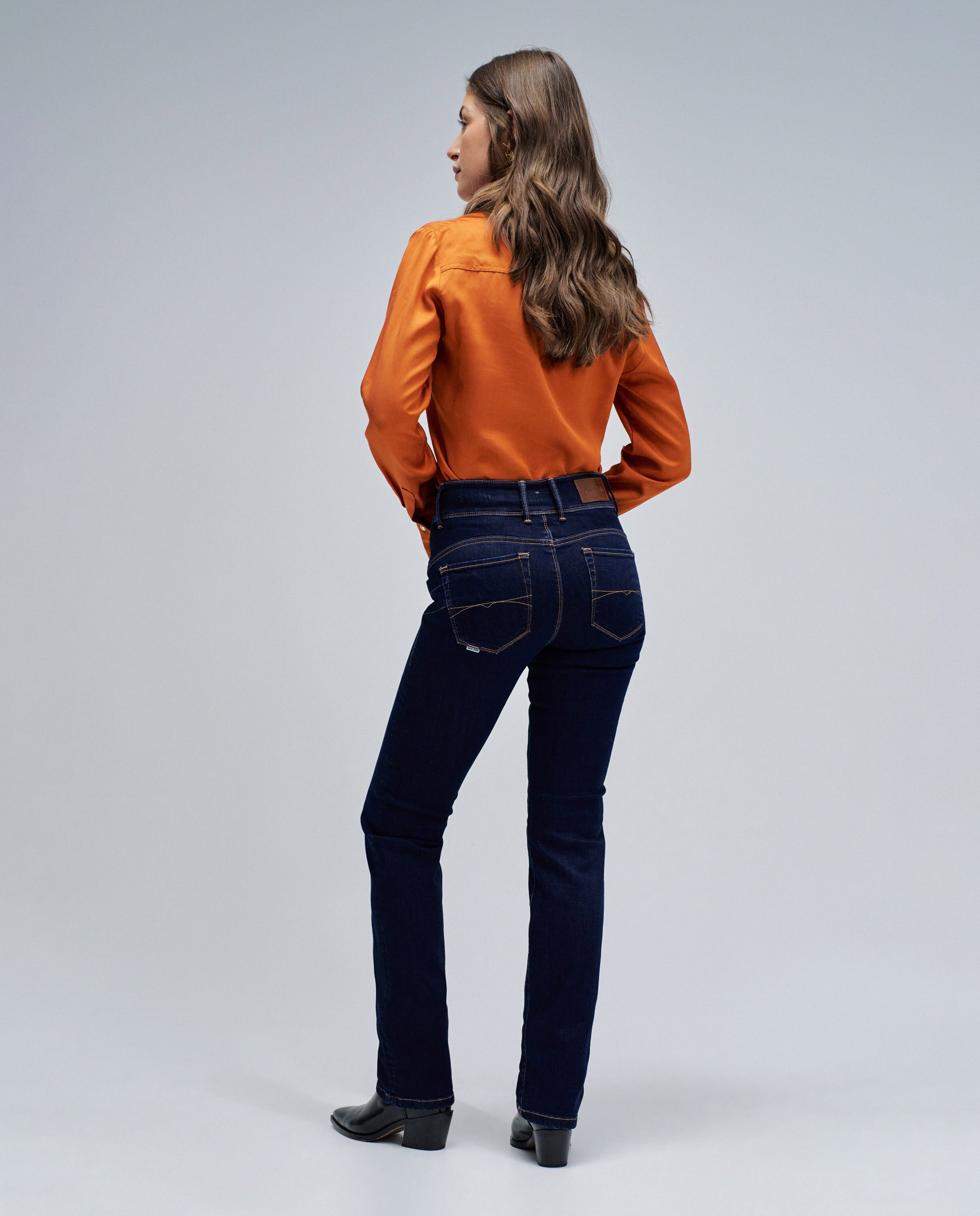 Jeans Secret Push In Straight Azul-3