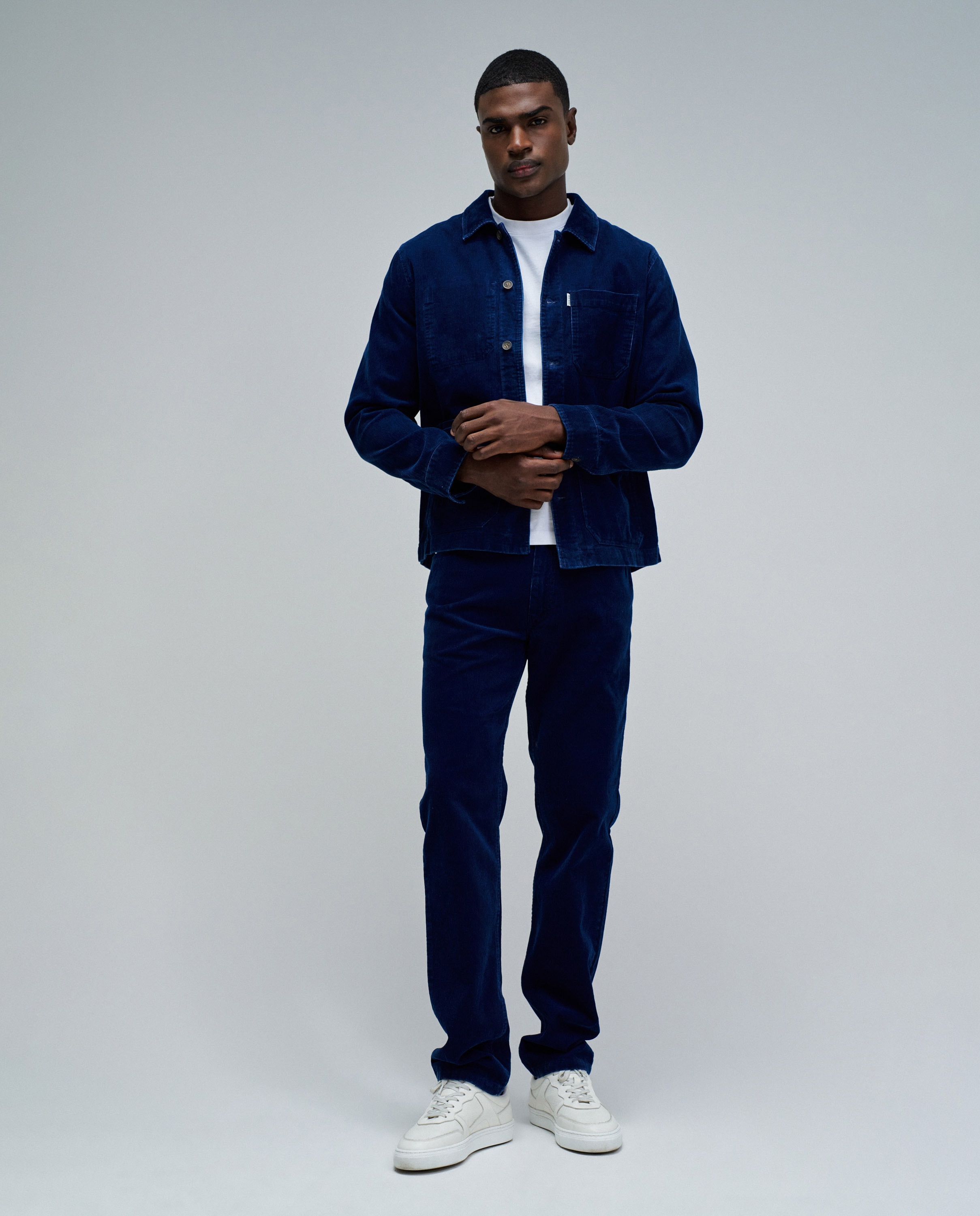 Sobrecamisa em Bombacino Azul-escuro-5