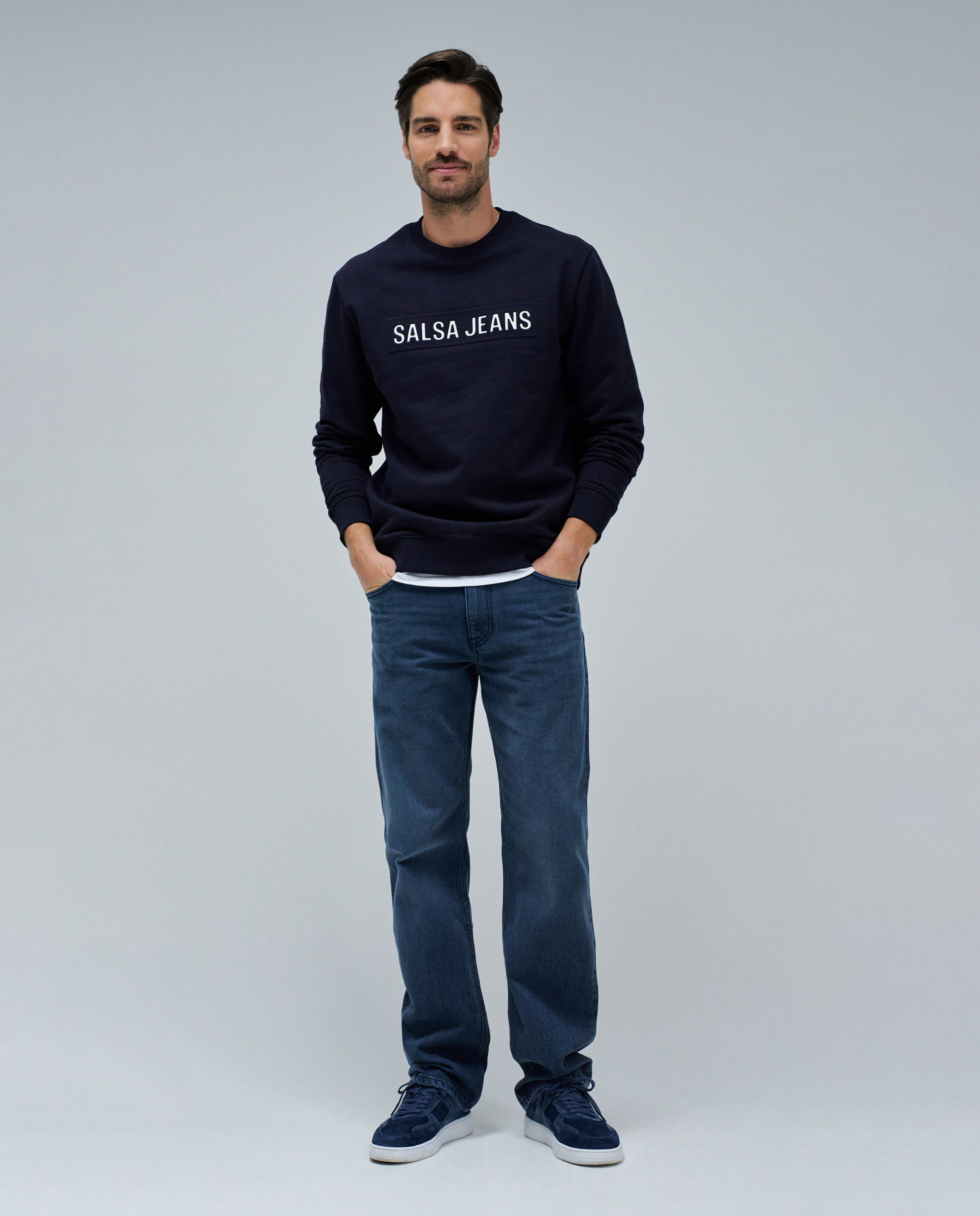 Sweatshirt com Logo Azul-5