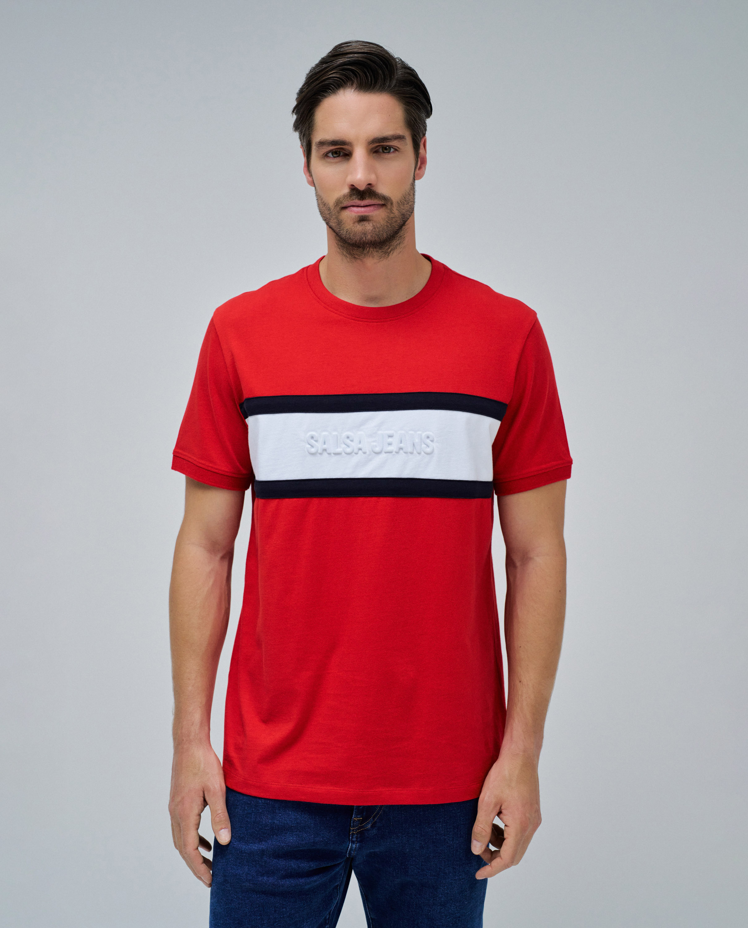 T-shirt Tricolor Vermelho / Branco-1