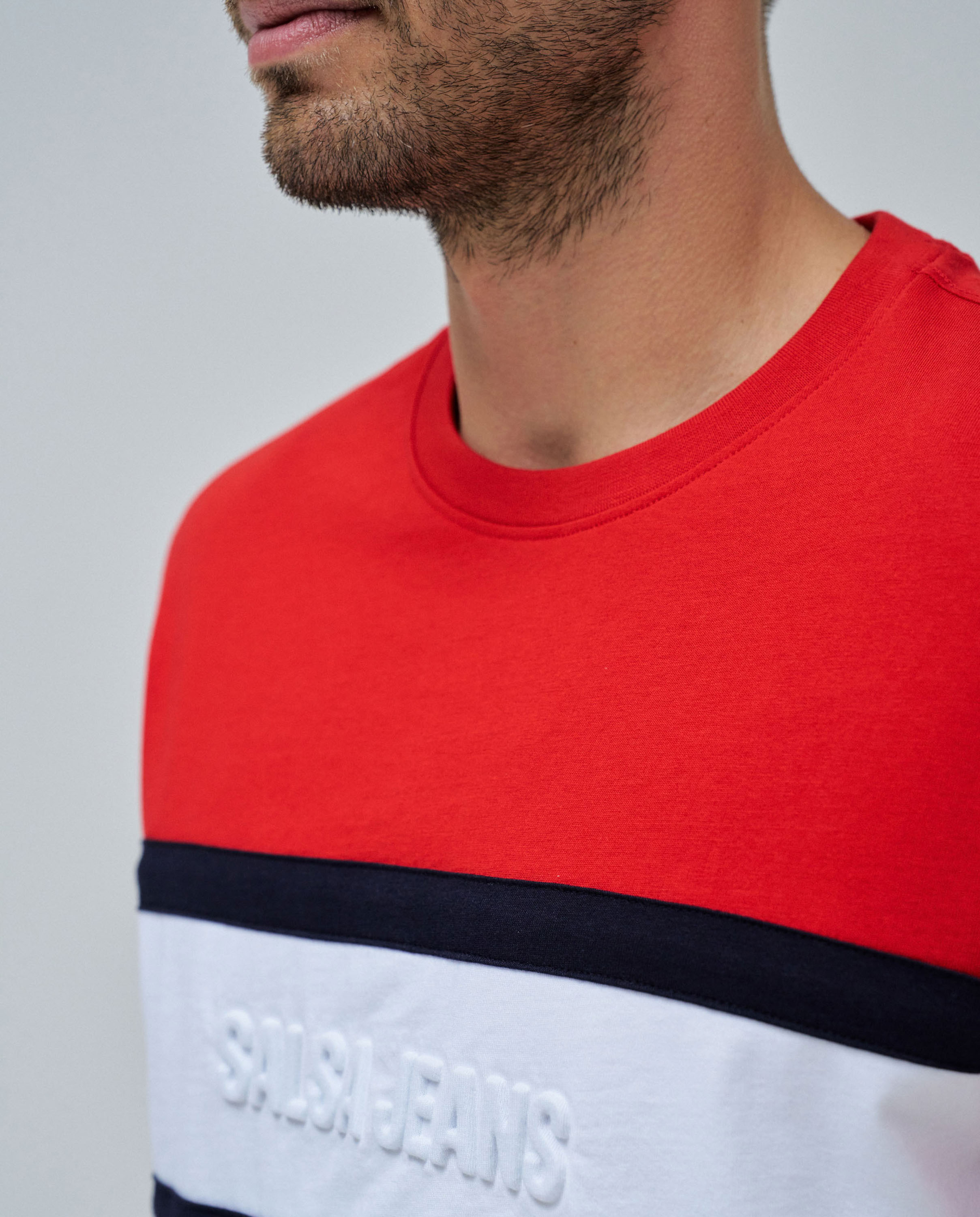 T-shirt Tricolor Vermelho / Branco-4
