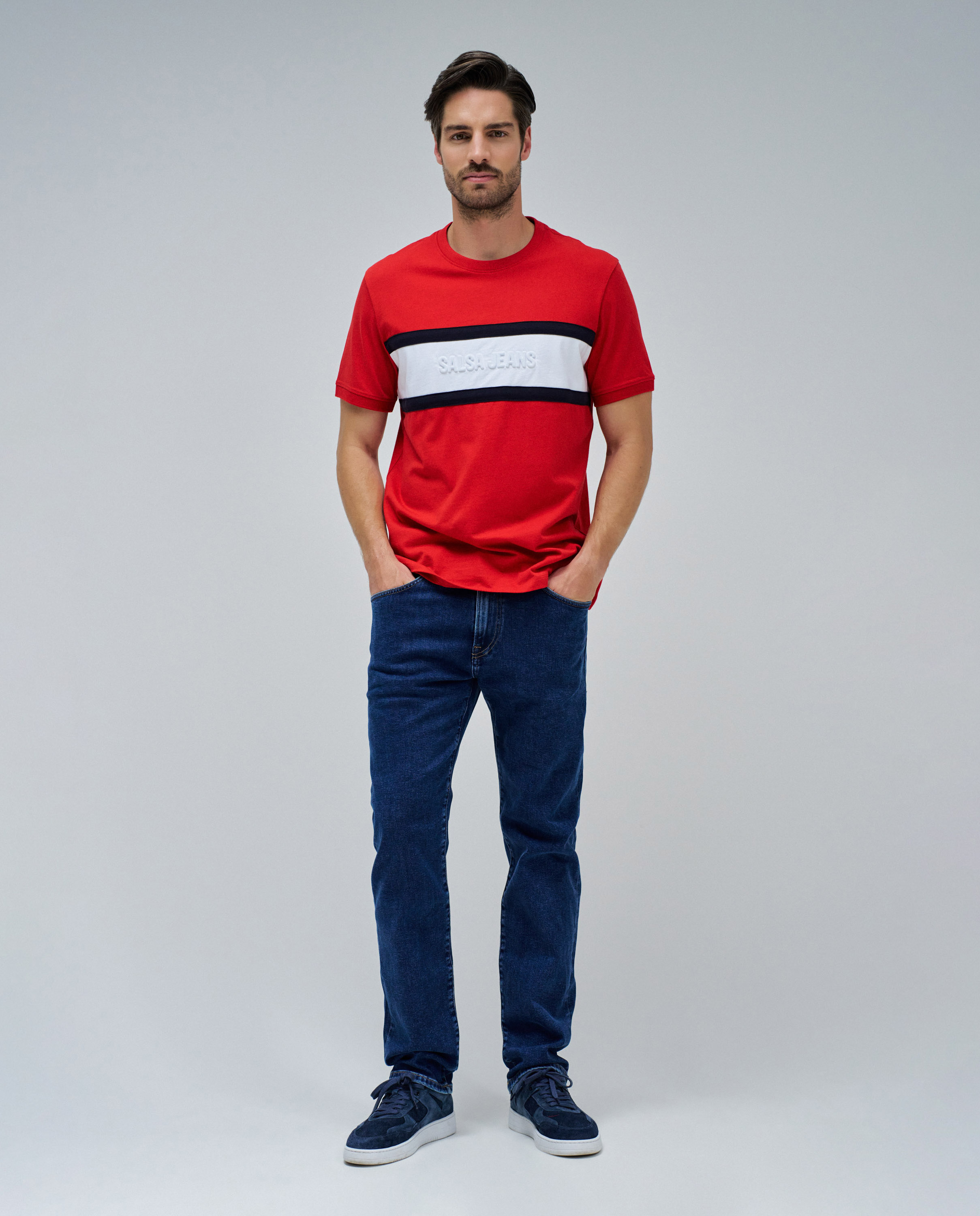 T-shirt Tricolor Vermelho / Branco-5