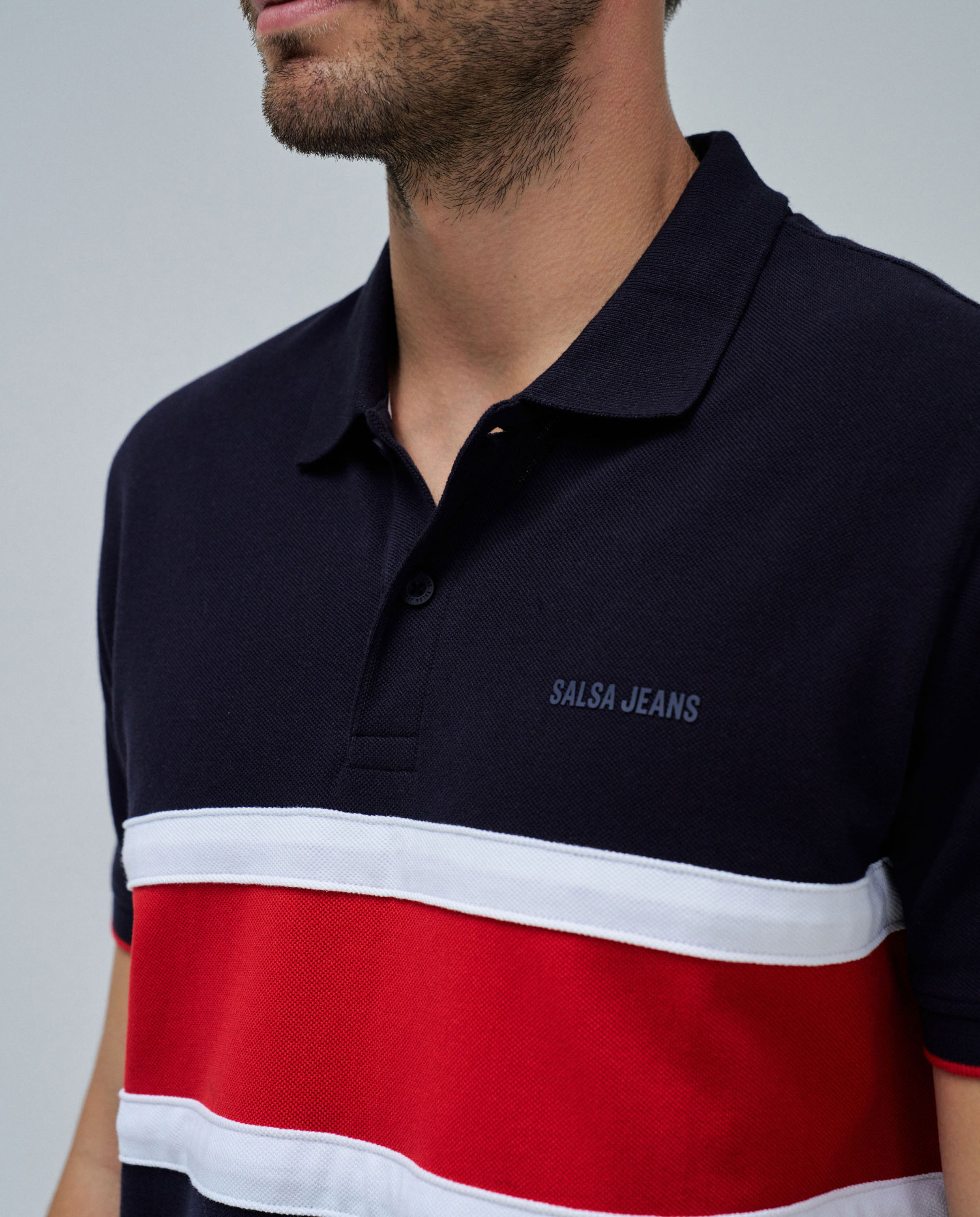 Polo Tricolor Azul-escuro-4