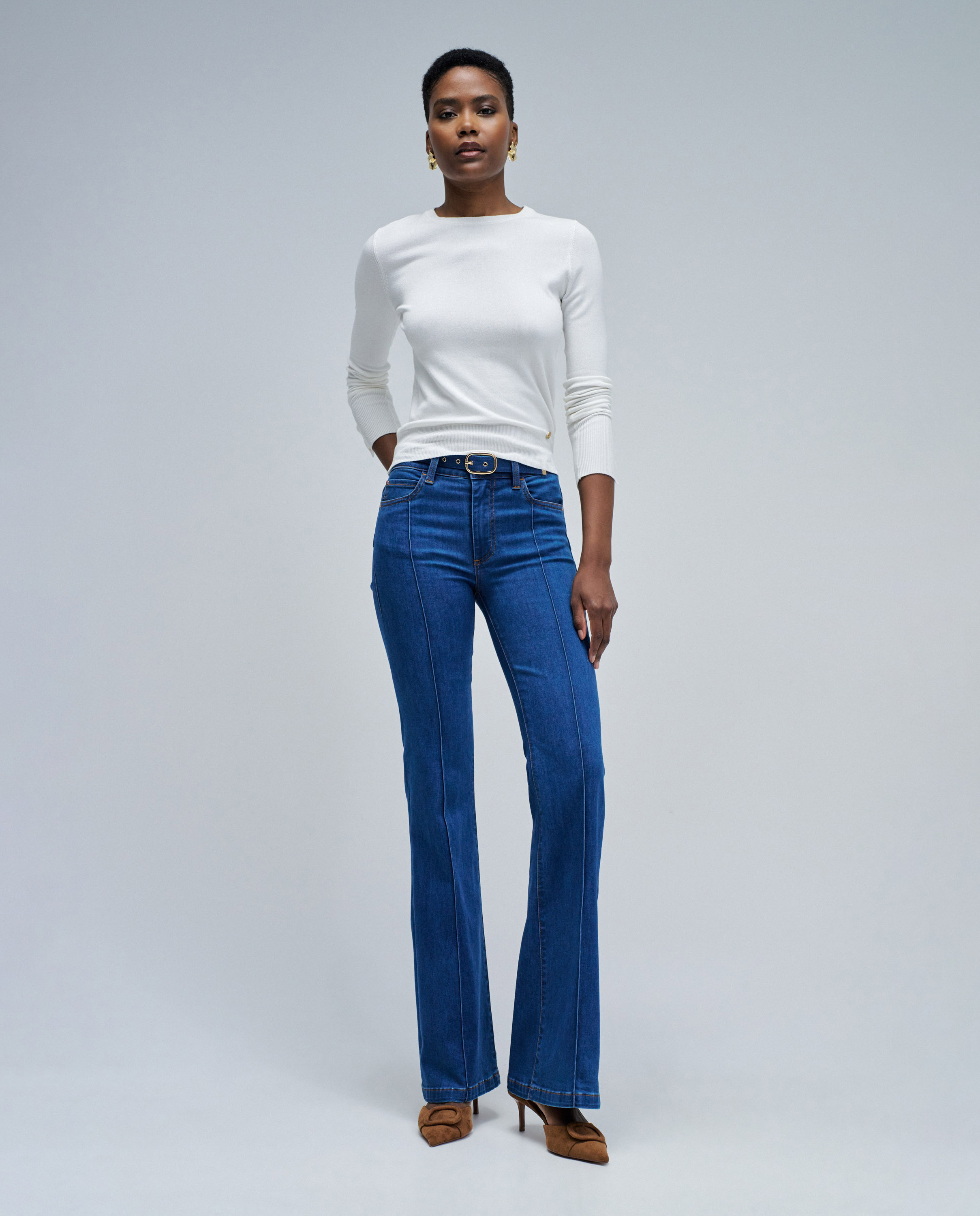 Jeans Destiny Push Up Flare Azul-1