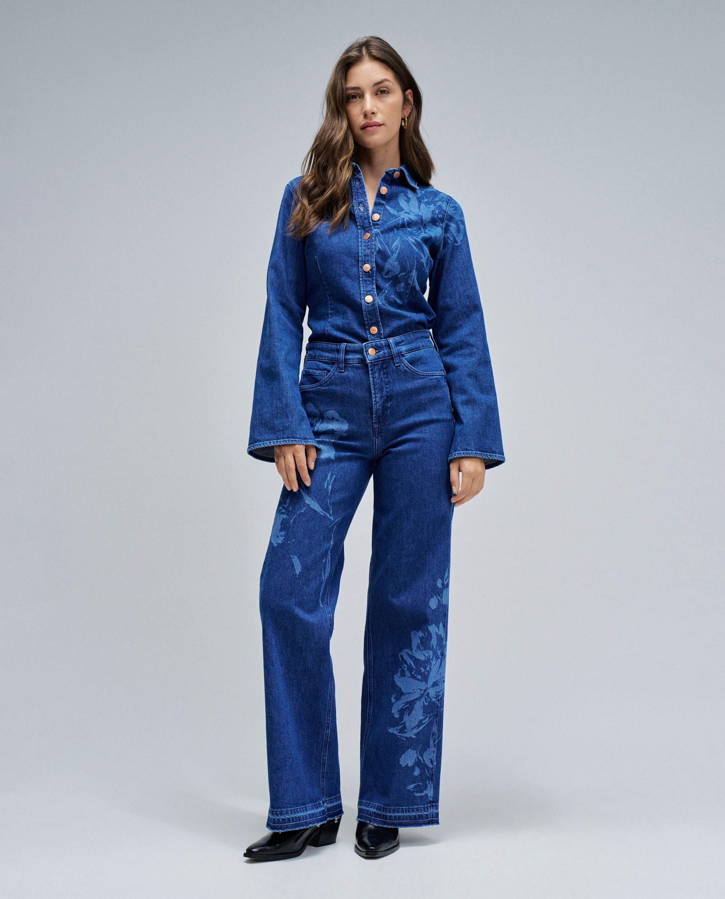 Jeans Faith Push In Wide Azul-1