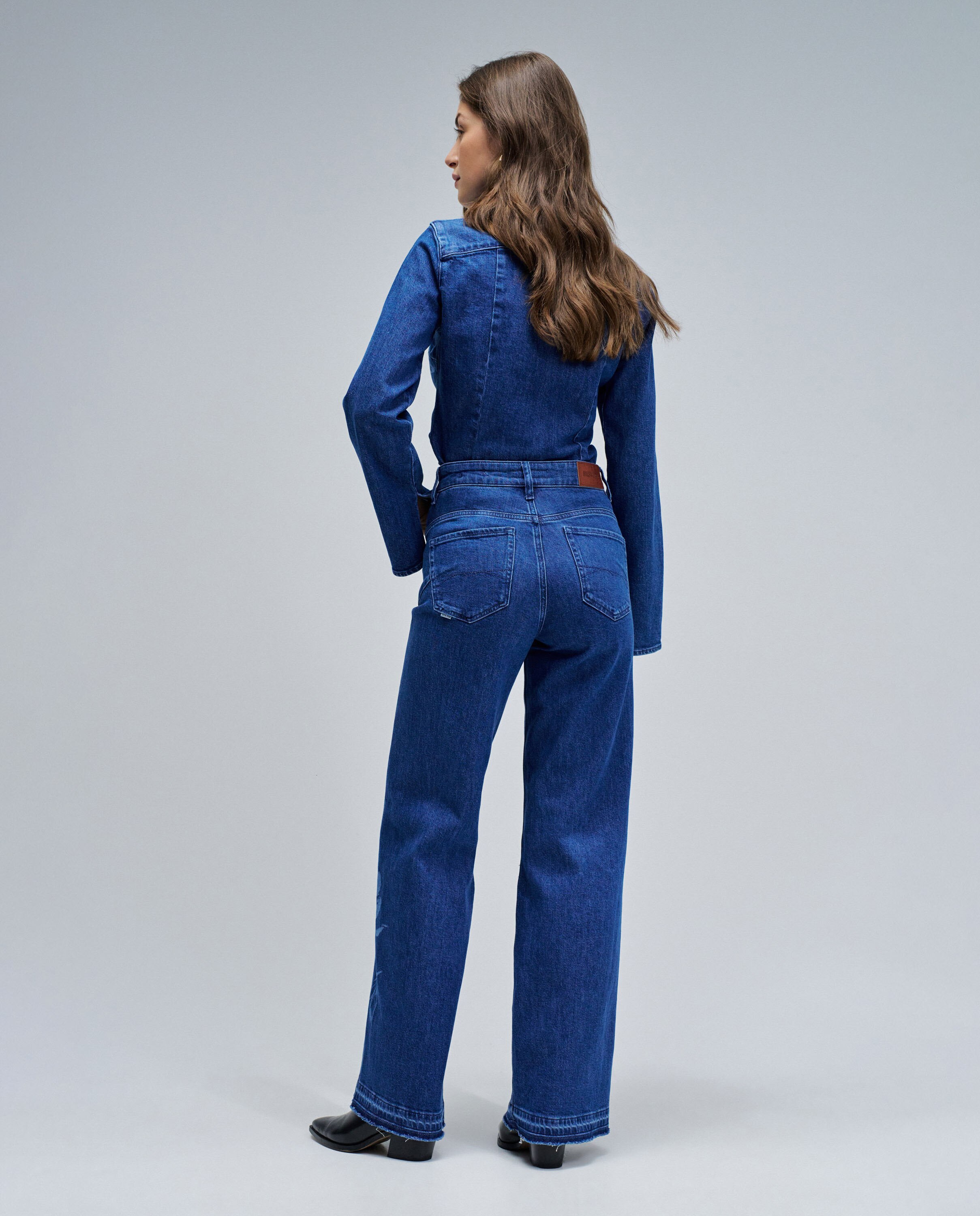 Jeans Faith Push In Wide Azul-3