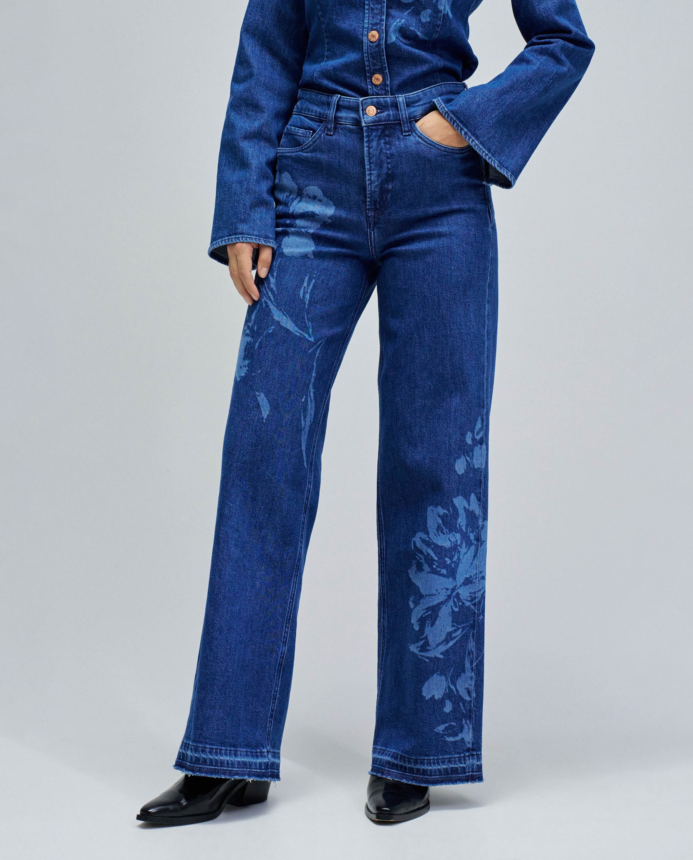 Jeans Faith Push In Wide Azul-5