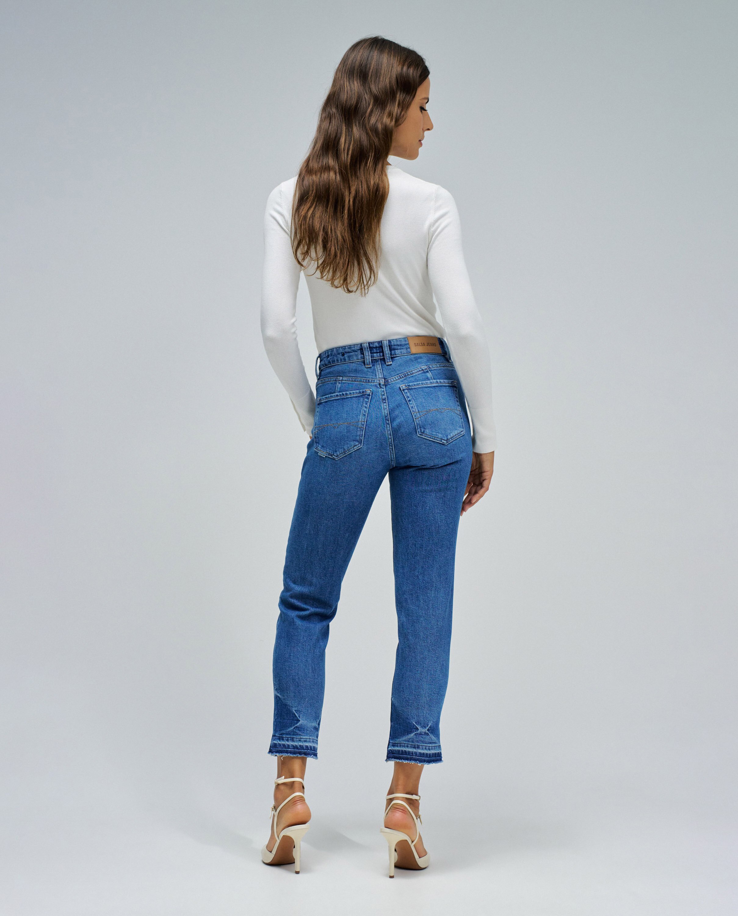 Jeans True Cropped Slim Azul-3