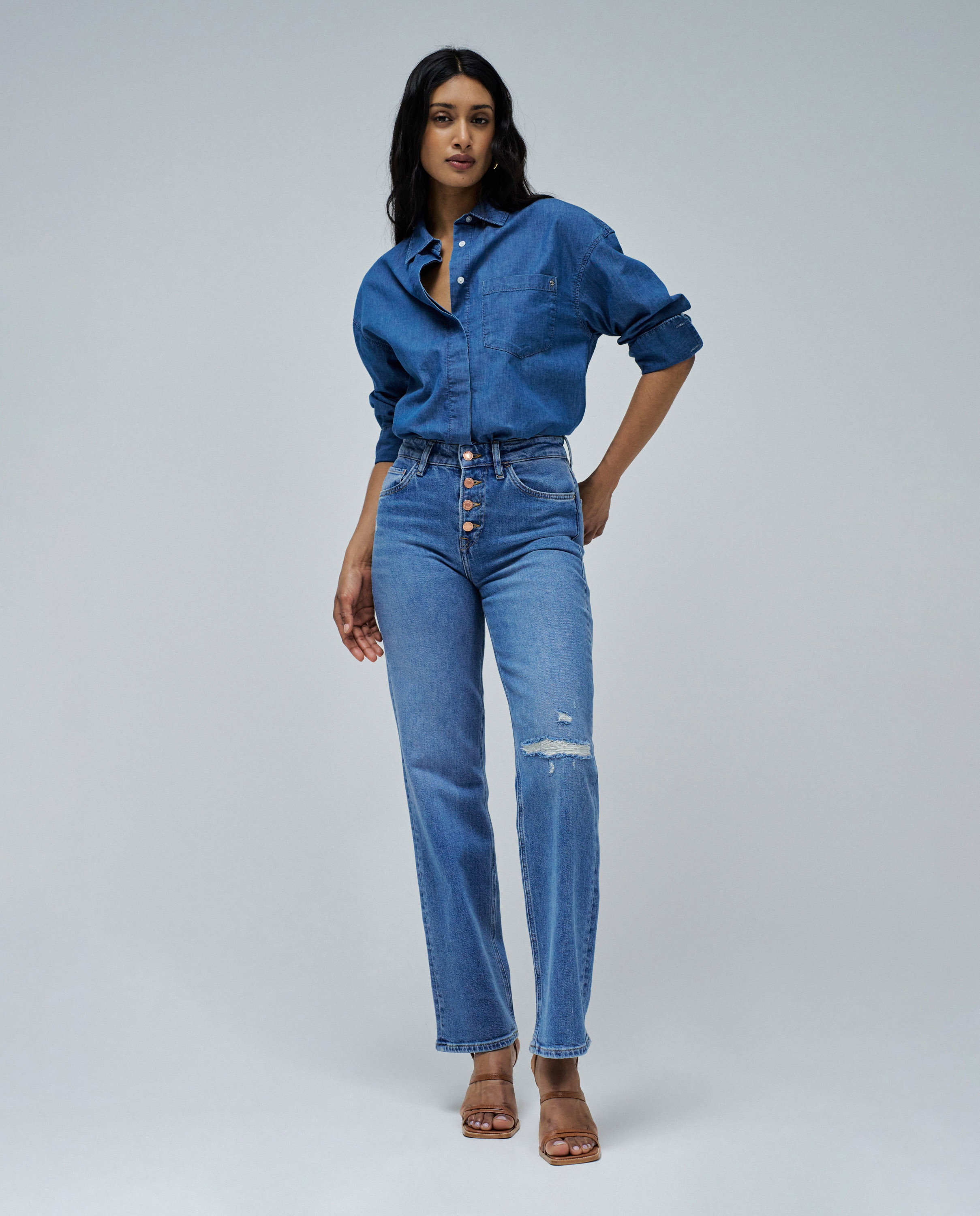 Jeans True Straight Azul-1