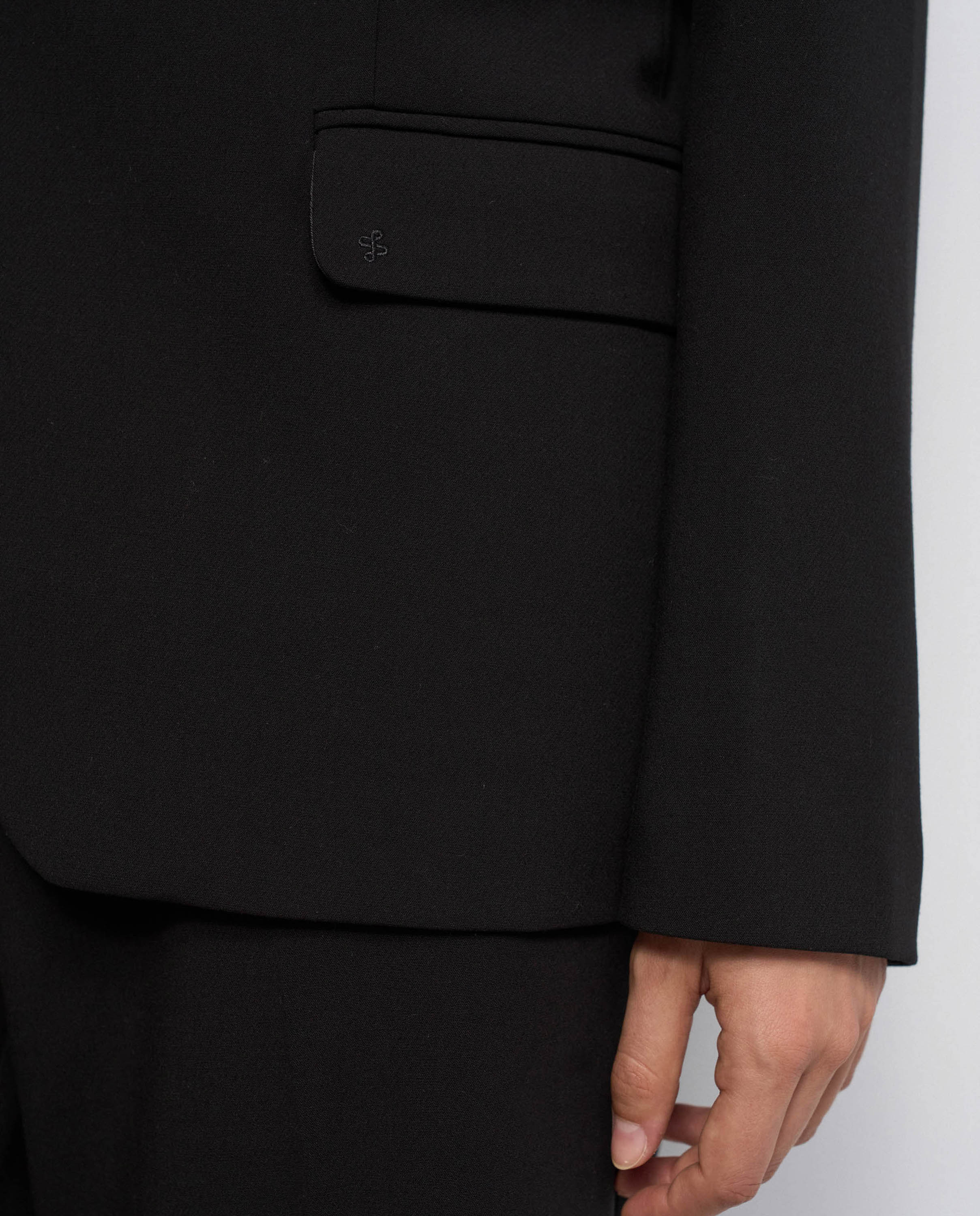Blazer Slim Fit Preto-4