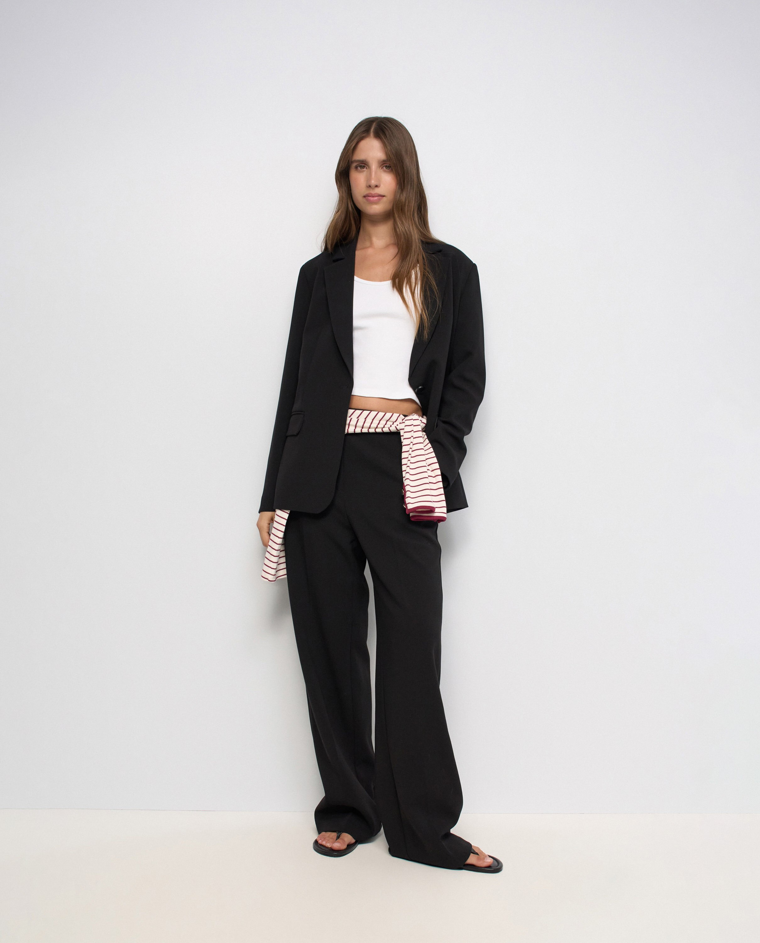 Blazer Slim Fit Preto-5