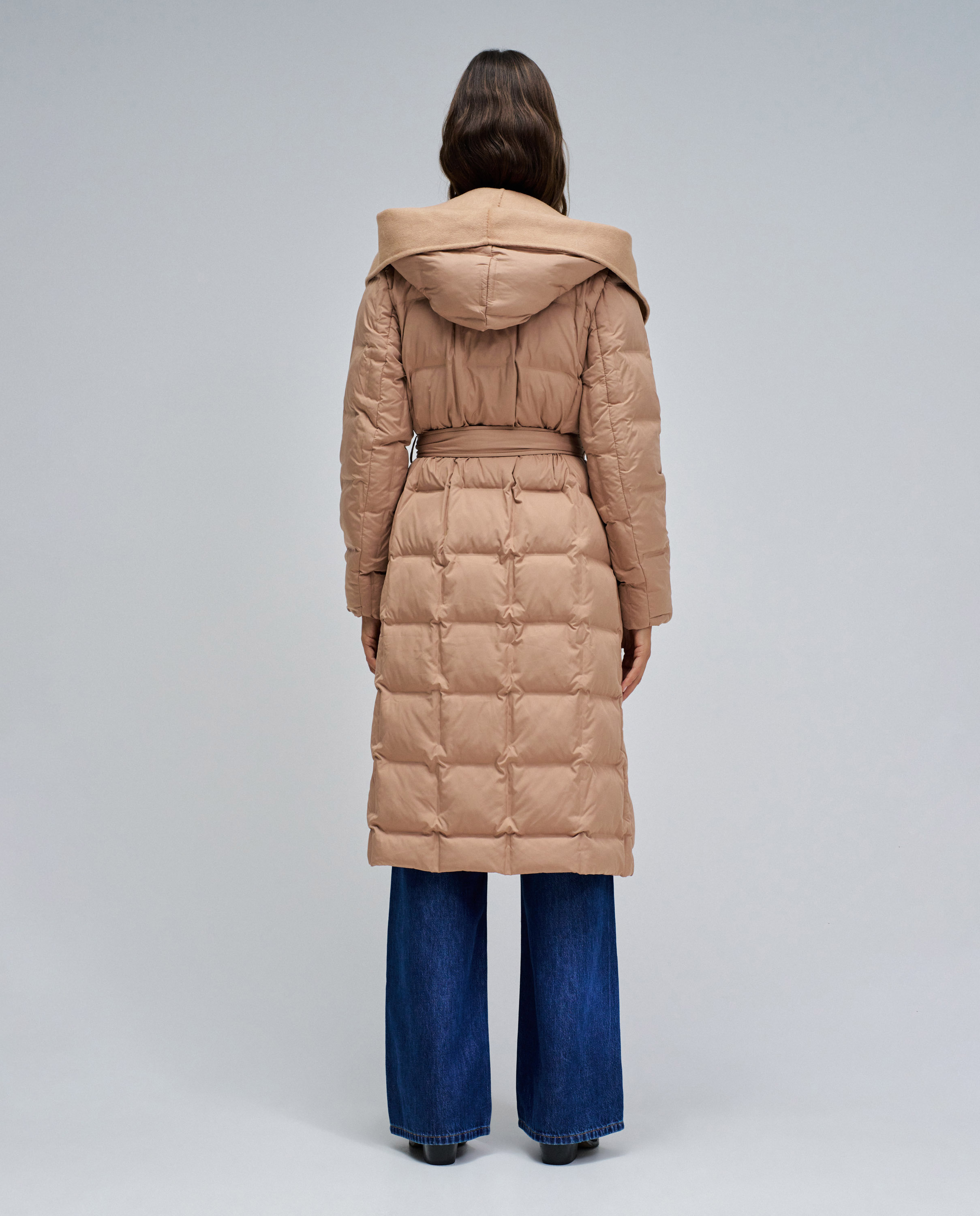 Sobretudo Acolchoado Comprido Natural-3
