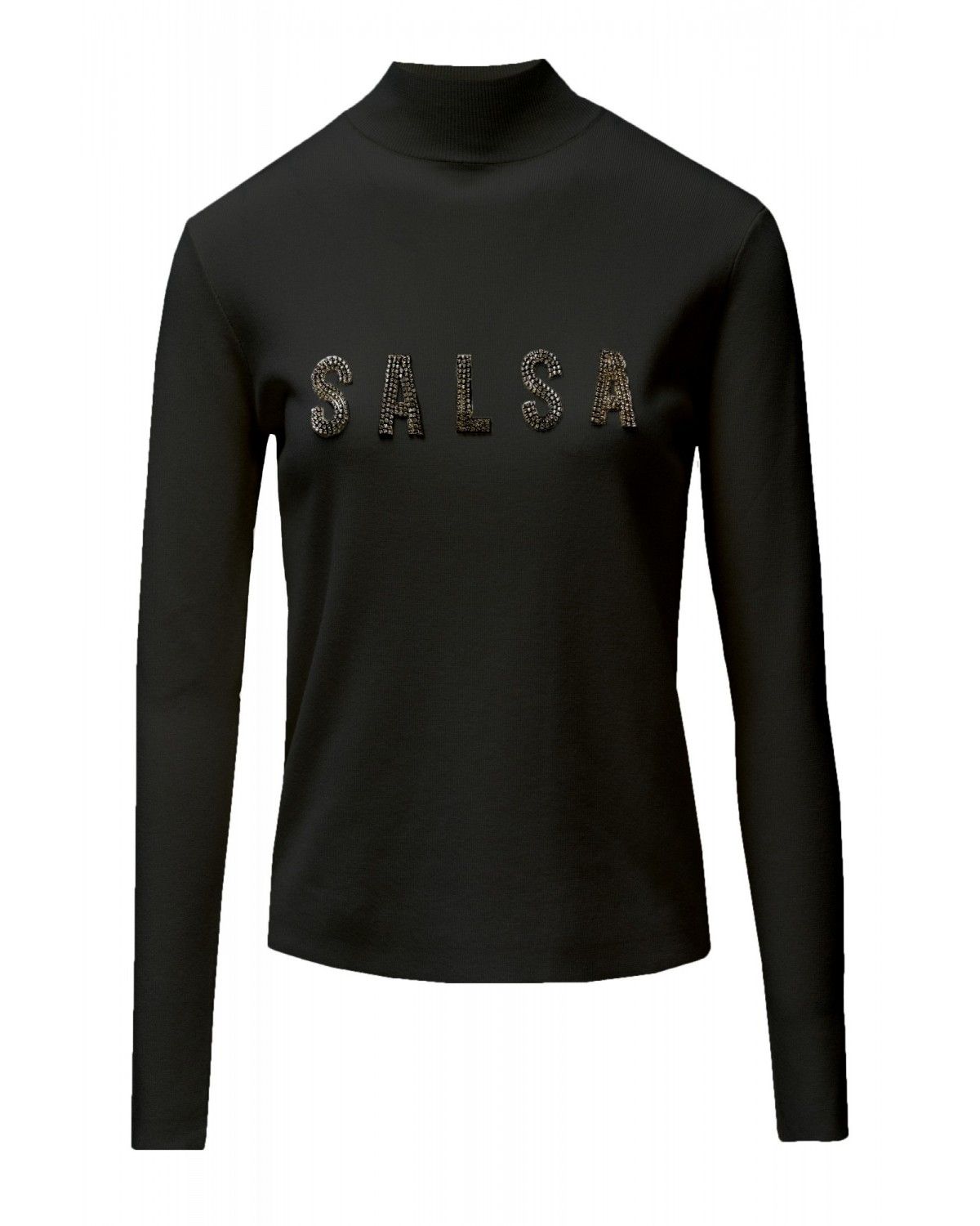 Camisola de Malha Canelada com Logo Preto-6