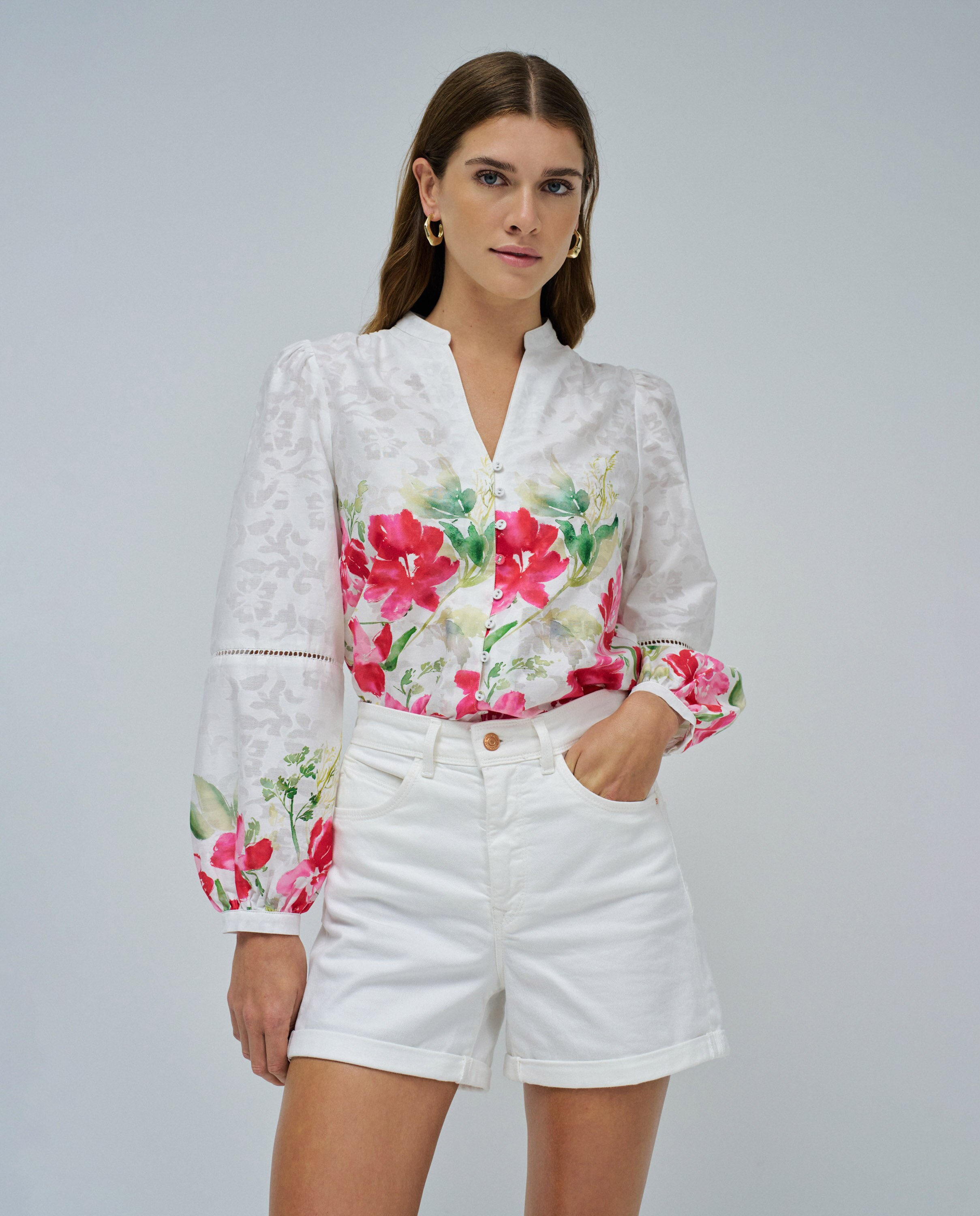 Imagem 0 de Blusa Jacquard com Estampado Floral