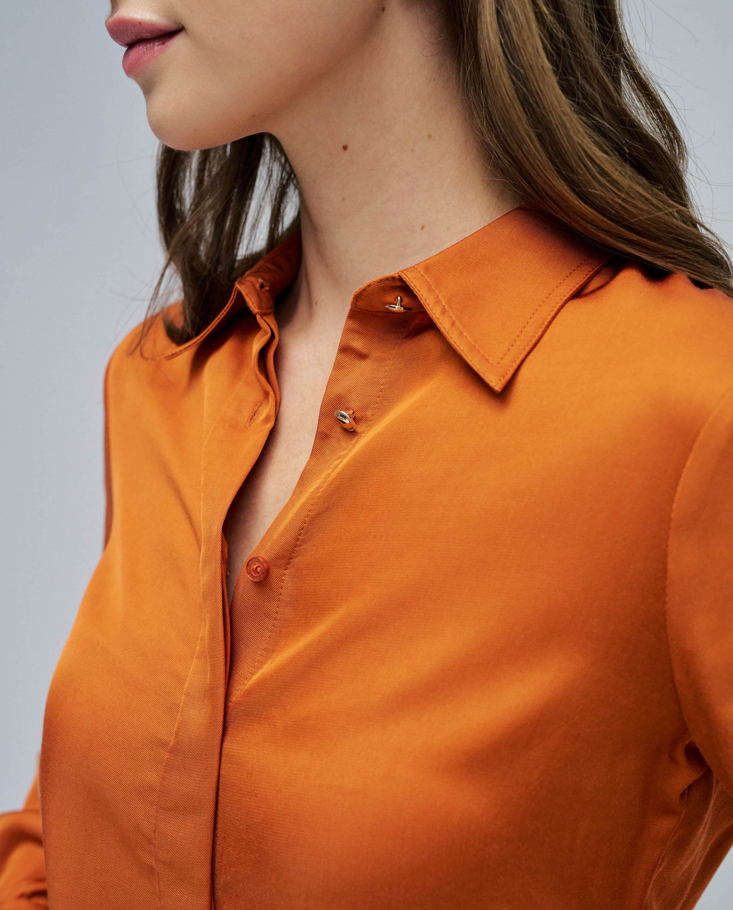 Camisa com Estampado Laranja-4