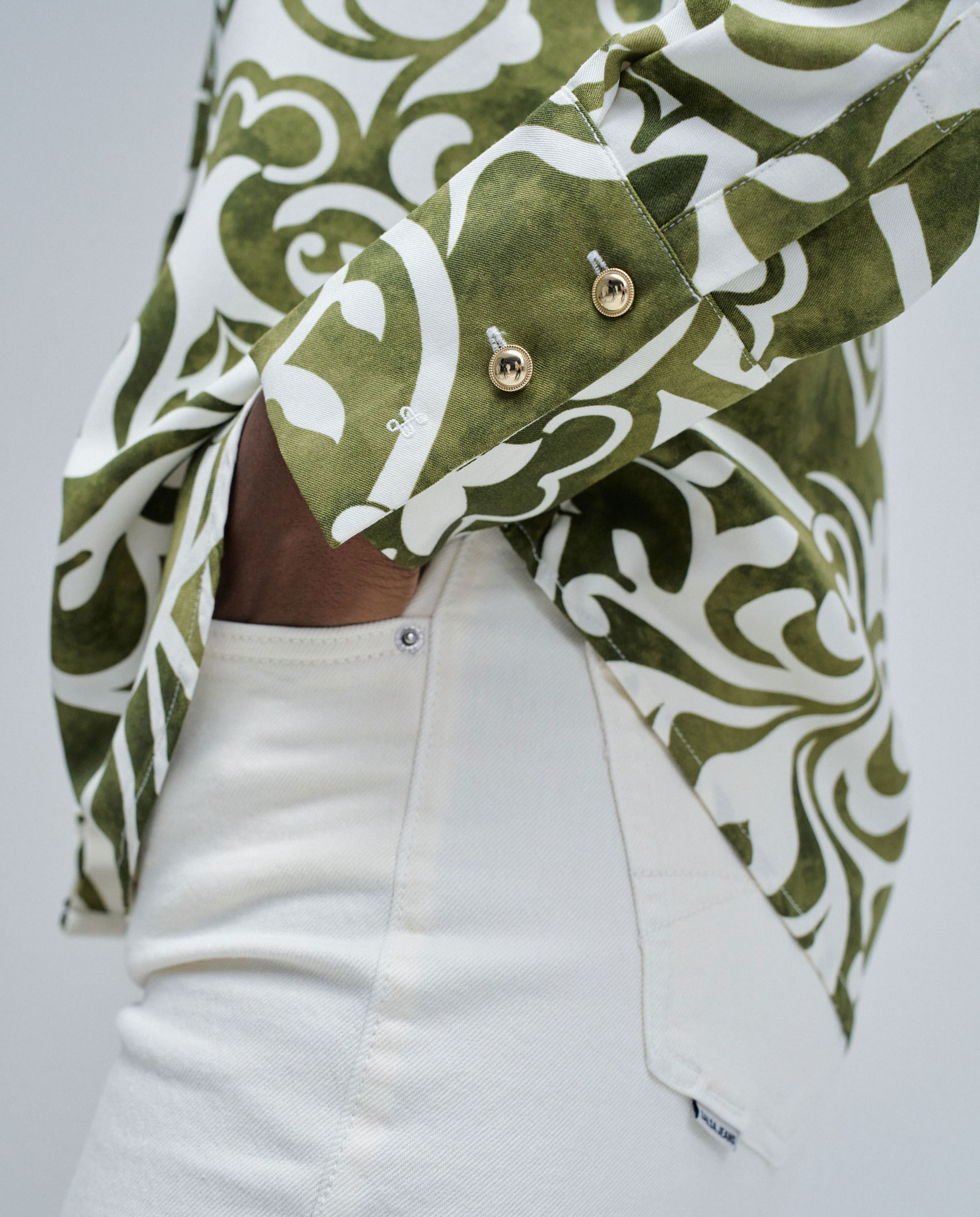 Camisa com Estampado Verde-4