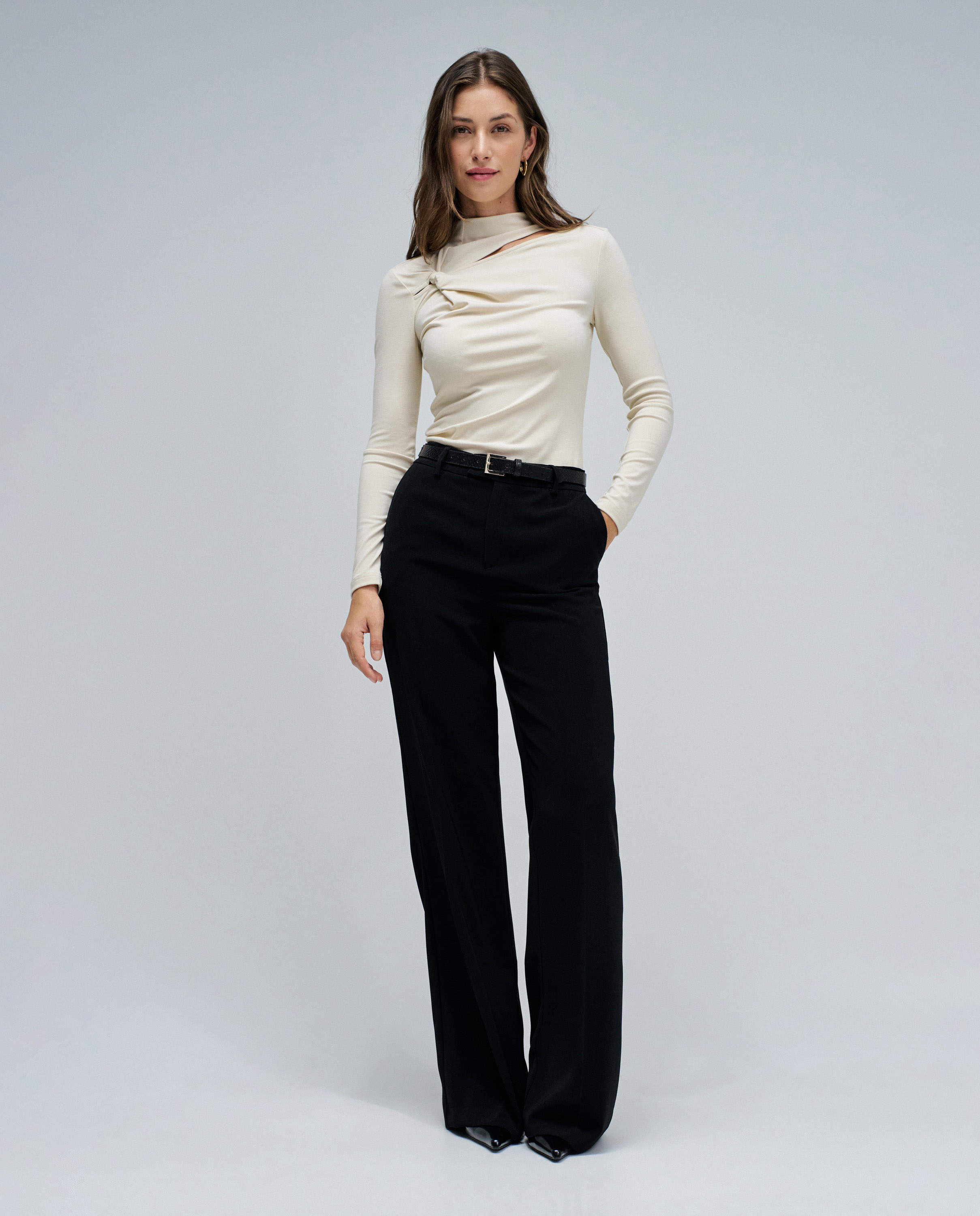 Camisola de Malha Média Gola Cru-5
