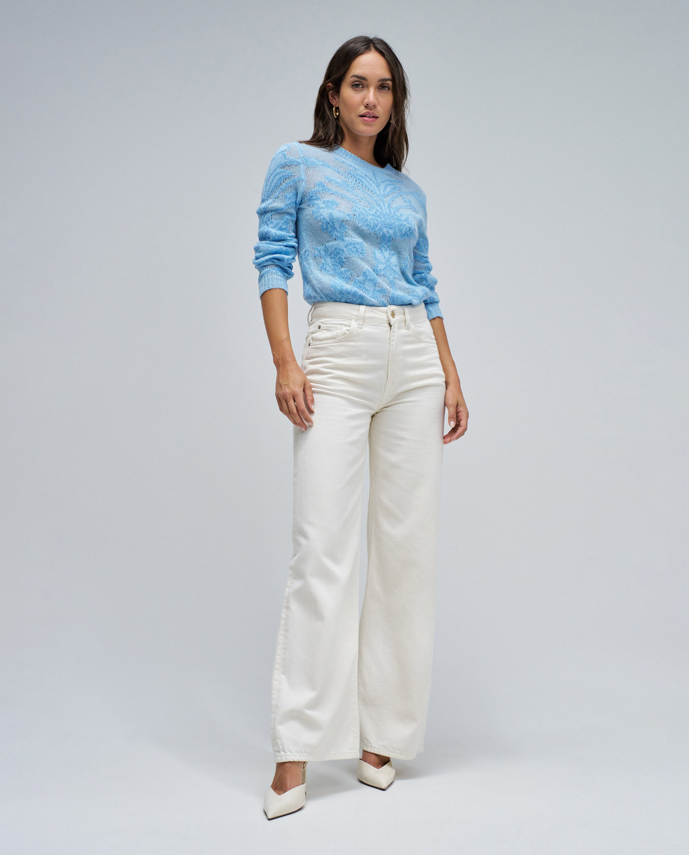 Camisola Fina de Lã Azul-5