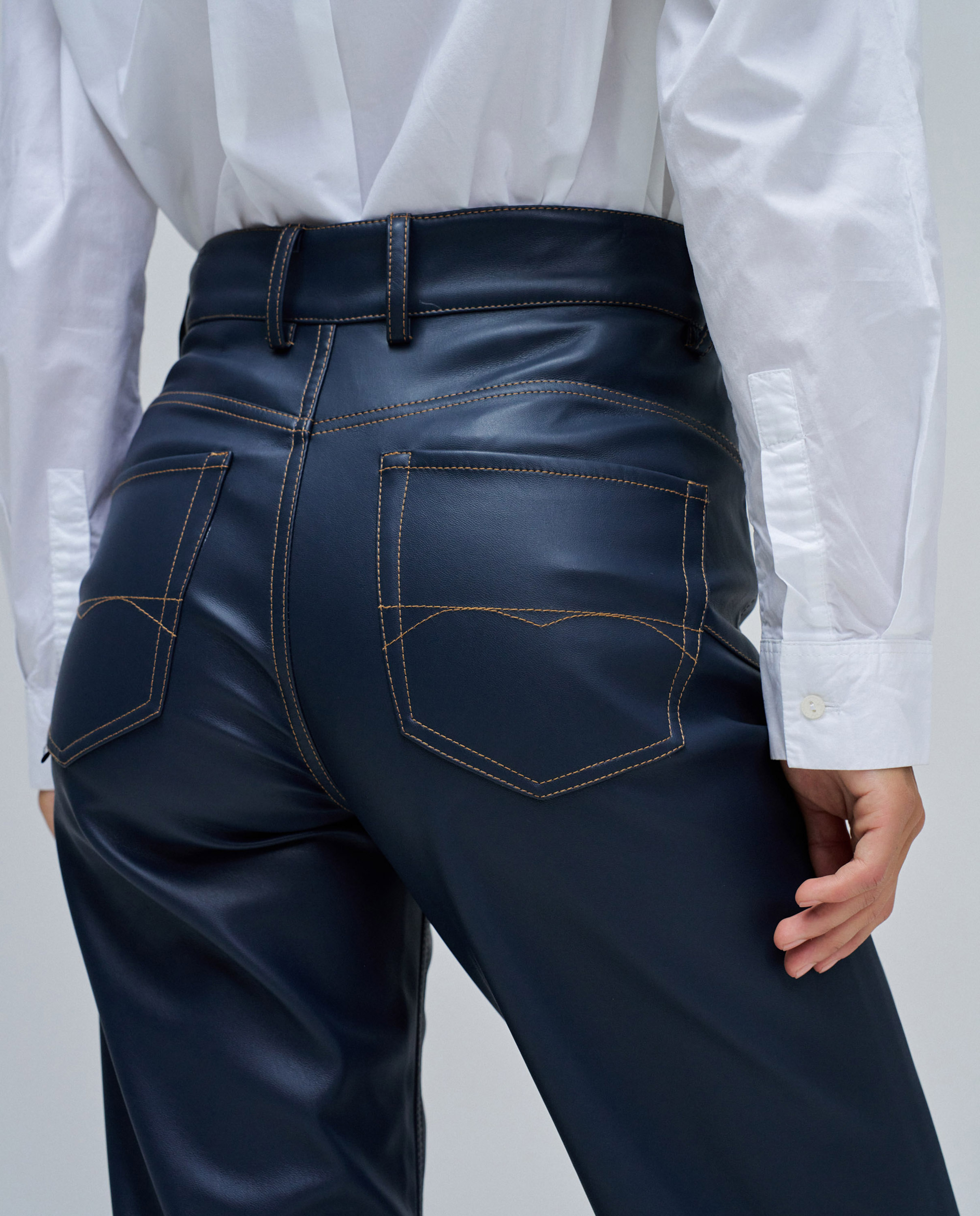 Jeans Faith Push In Straight Efeito Pele Azul-4