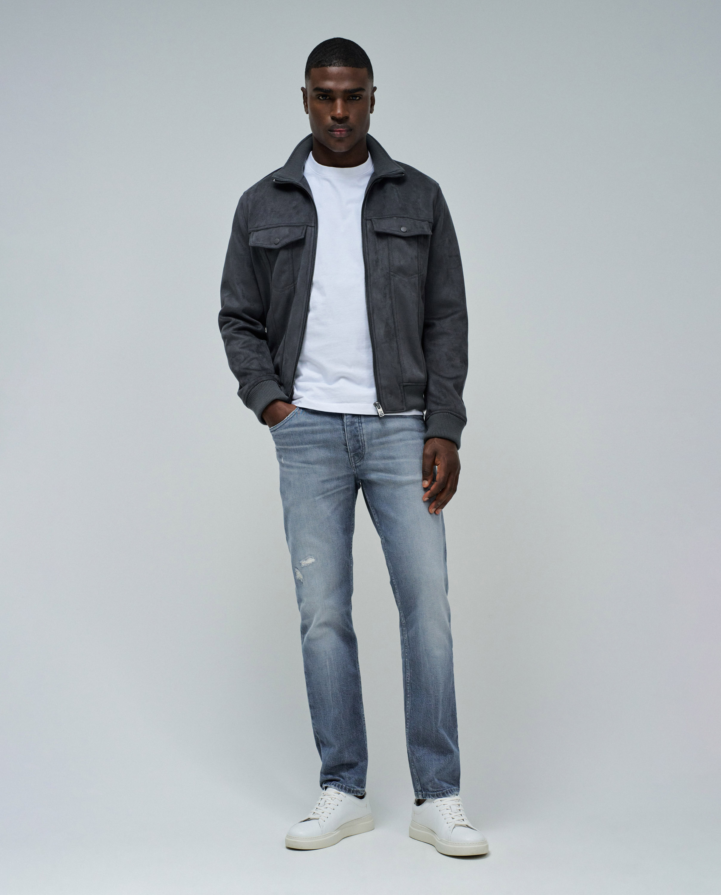 Jeans Regular Fit Craft Series Cinzento-1