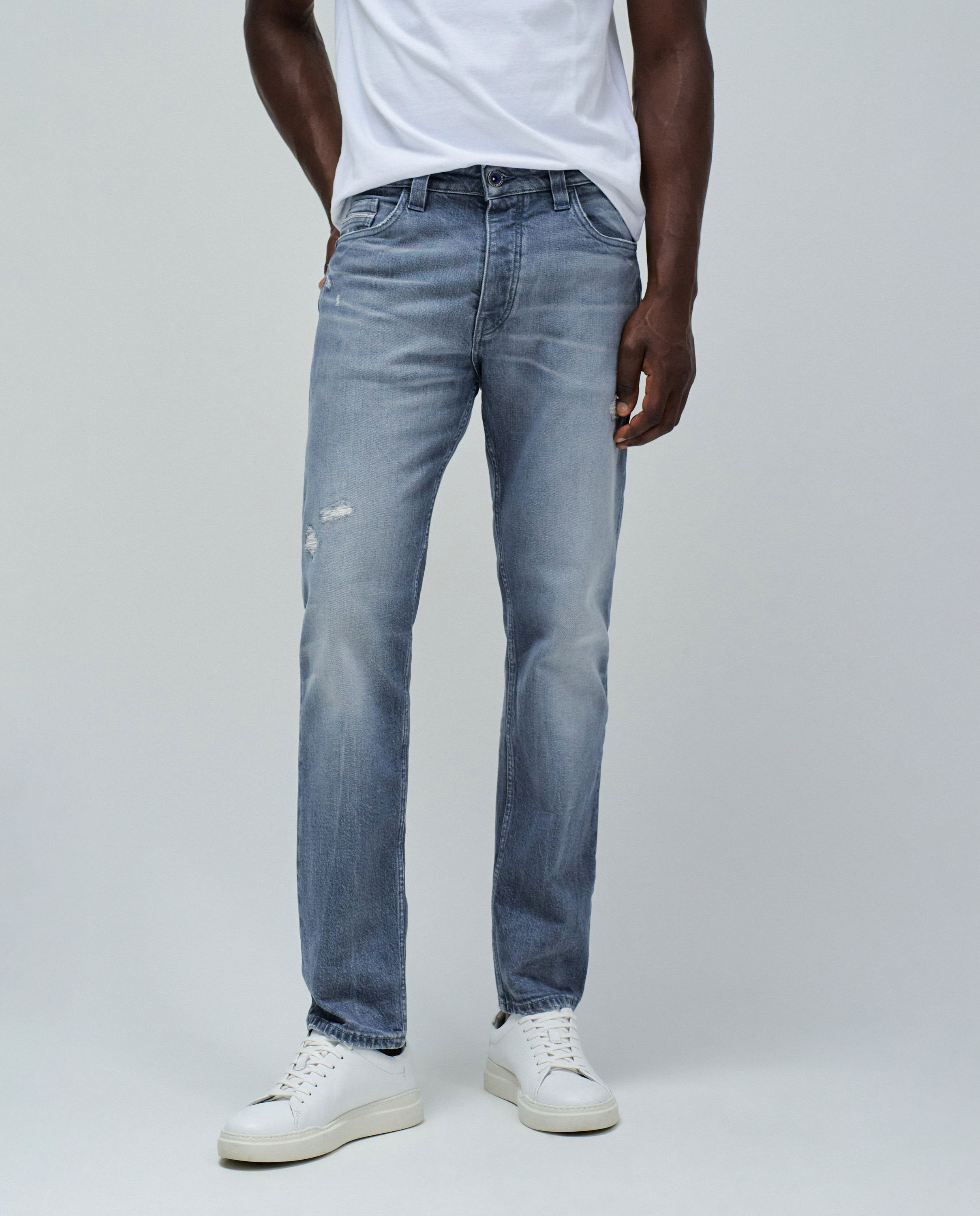 Jeans Regular Fit Craft Series Cinzento-5