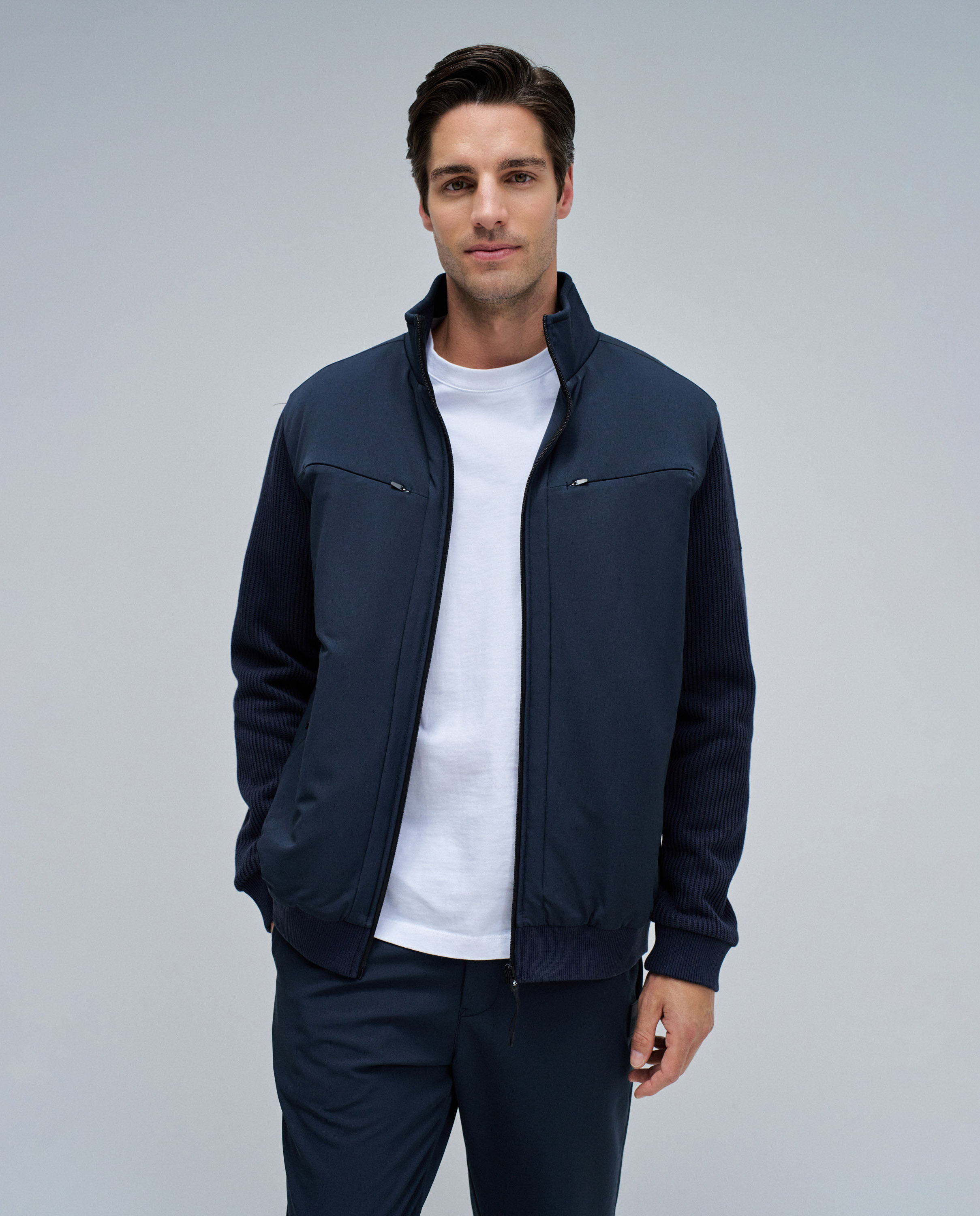 Imagem 0 de Casaco Acolchoado com Mescla de Materiais