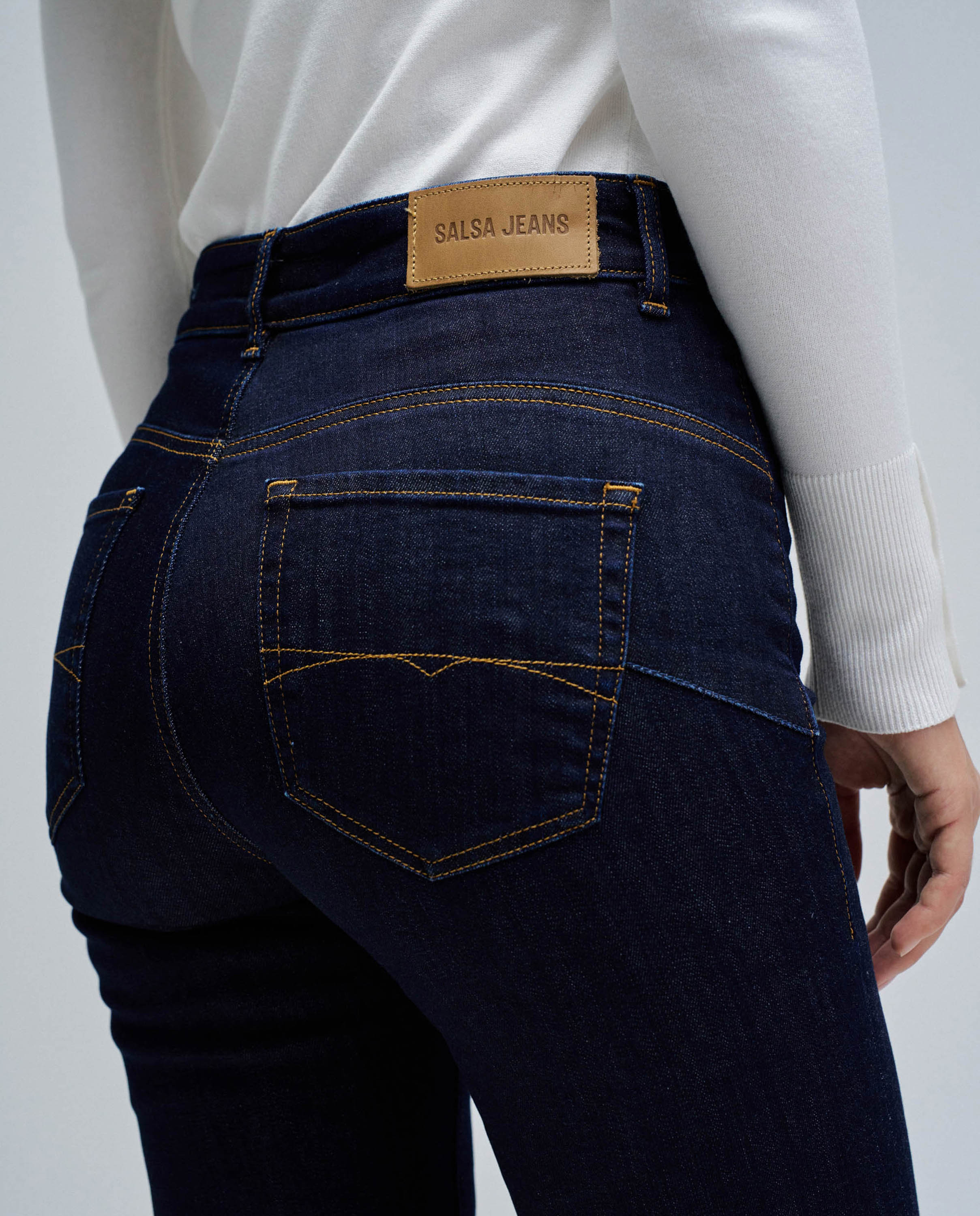 Jeans Faith Push In Cropped Flare Azul-4
