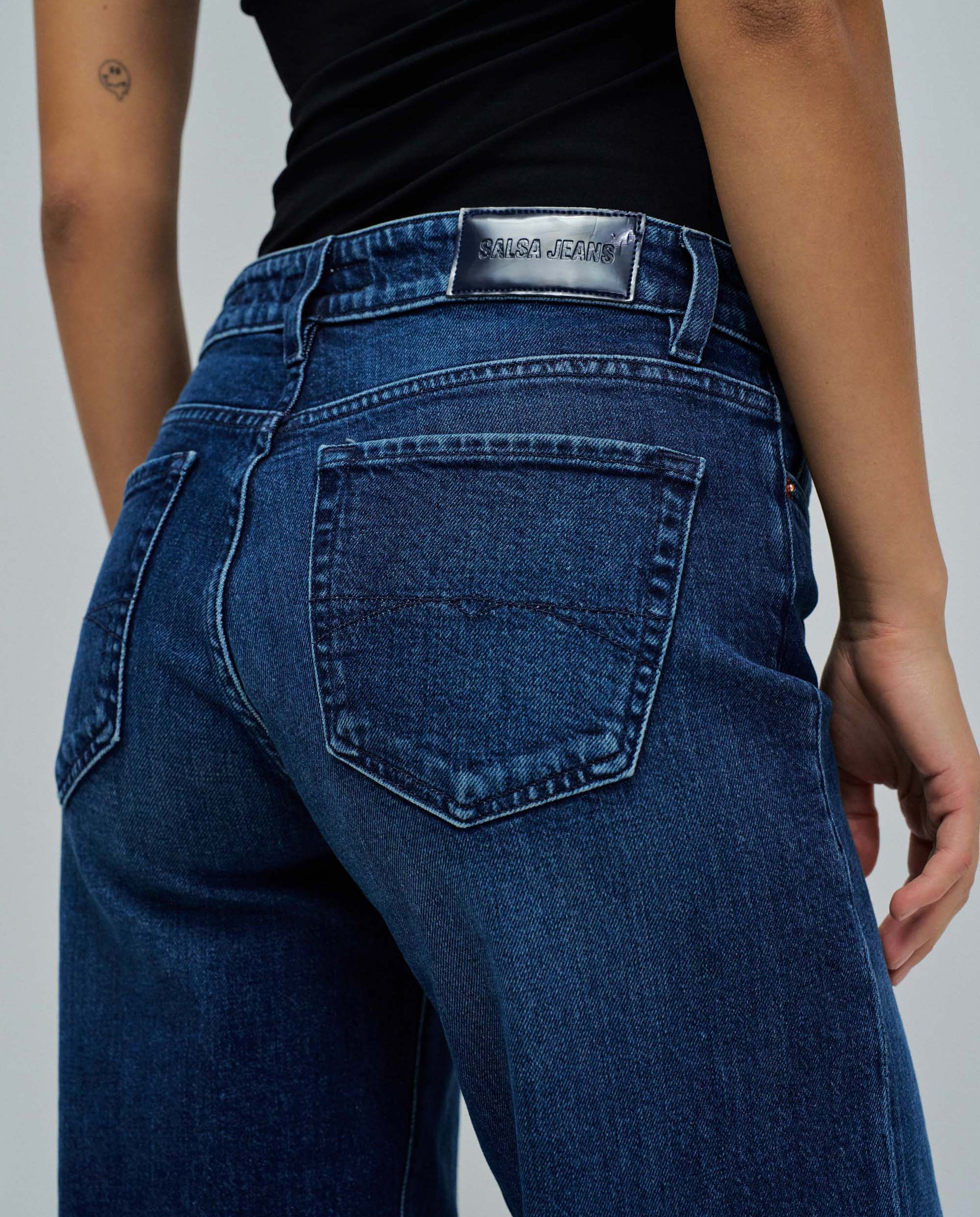 Jeans Low Rise Wide Azul-4