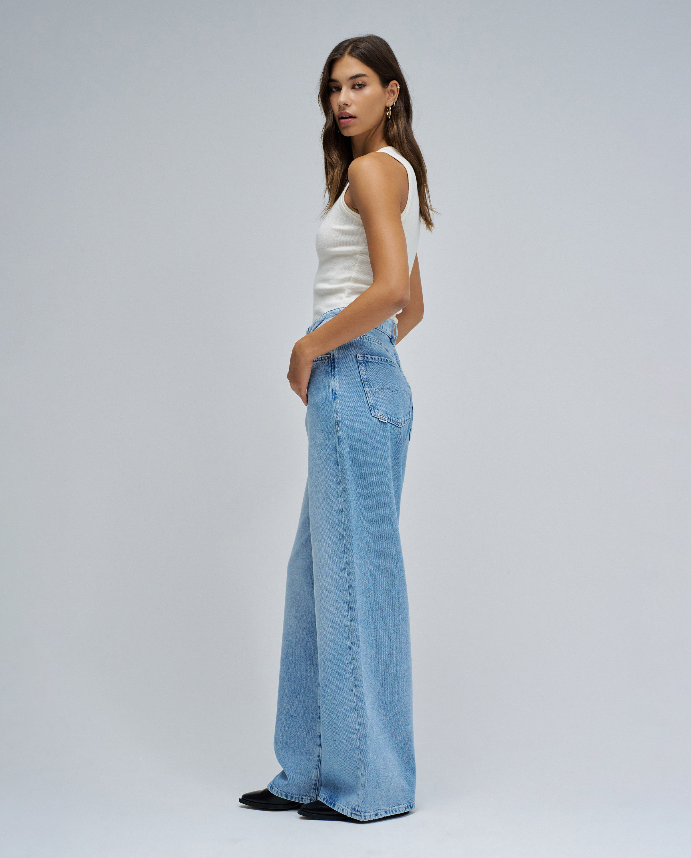 Jeans Wide Leg Azul-2