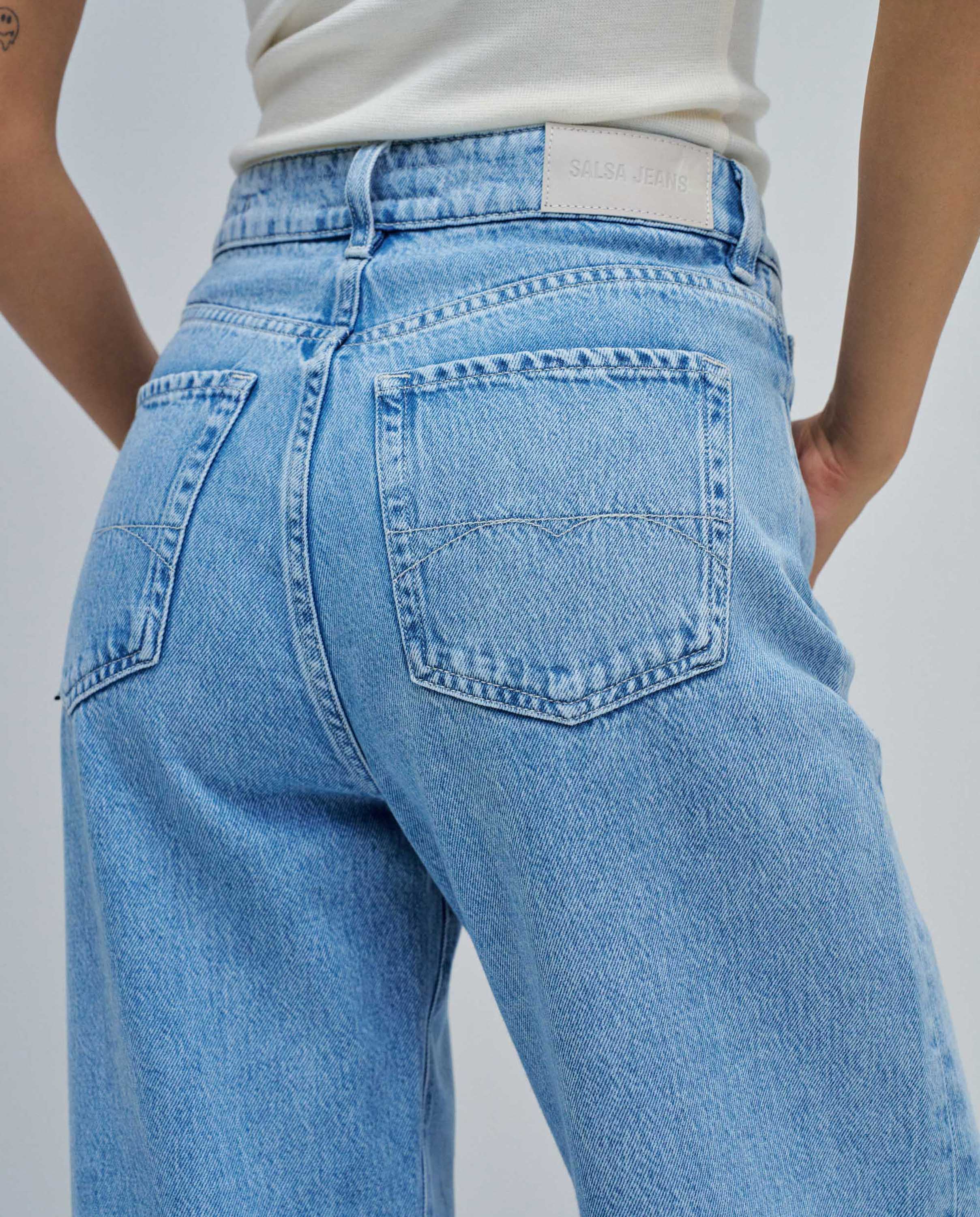 Jeans Wide Leg Azul-4