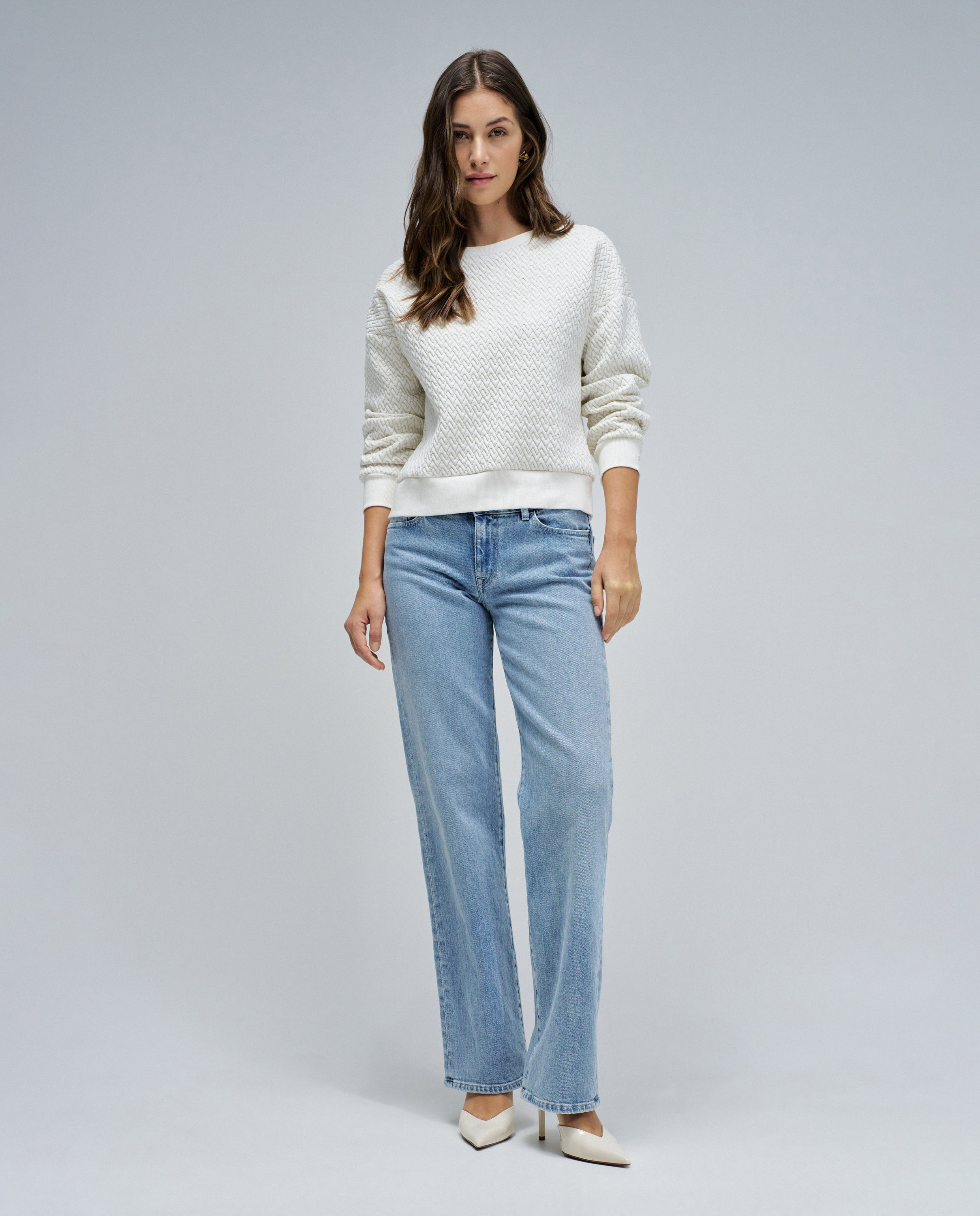 Sweatshirt com Jacquard Natural-5