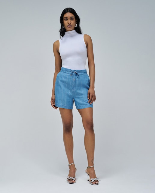 Imagem 0 de Calções em Lightdenim com Cordão de Ajuste