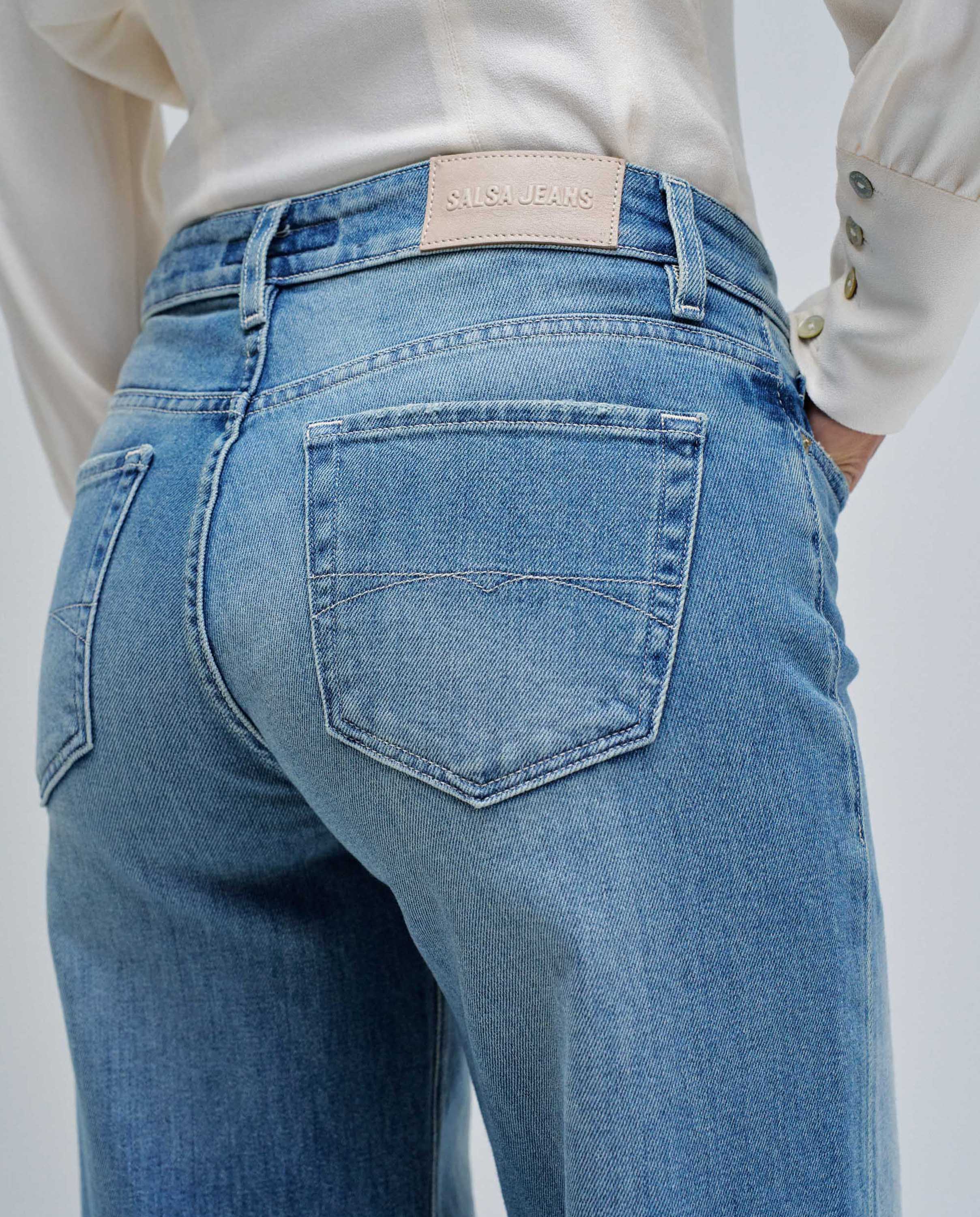 Jeans Low Rise Wide Azul-4