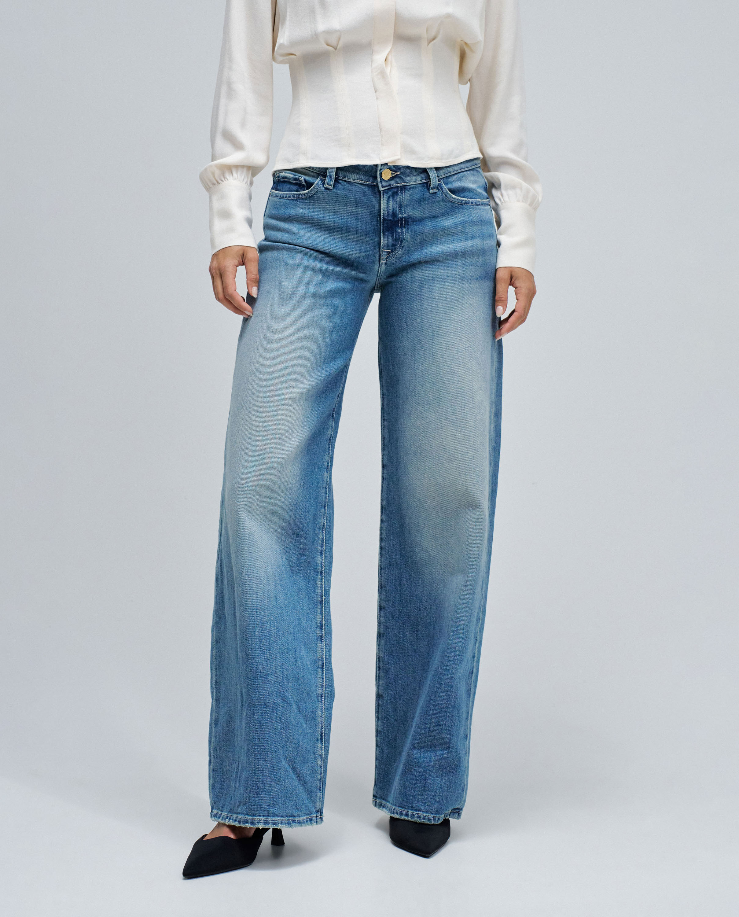 Jeans Low Rise Wide Azul-5