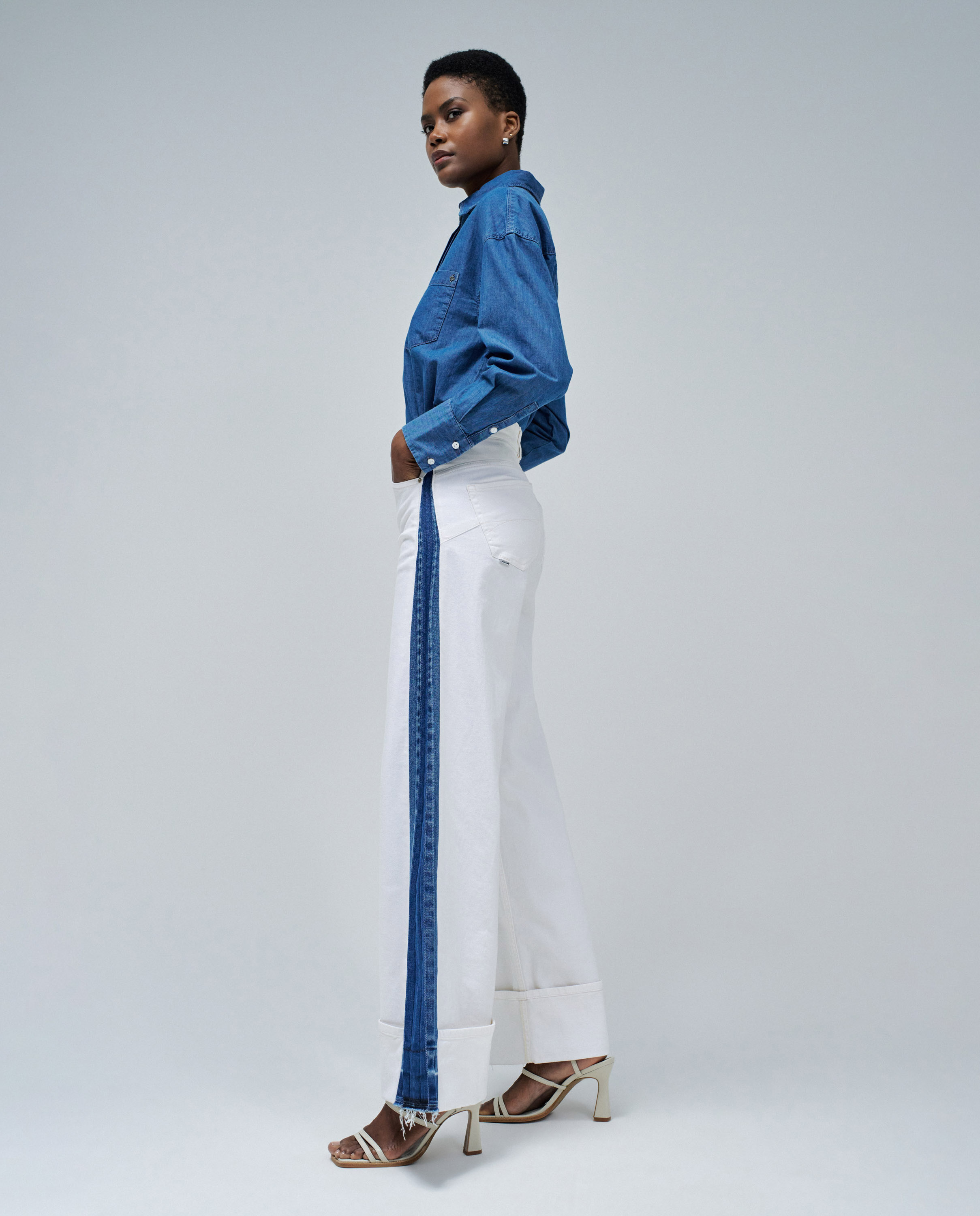 Jeans Push In Wide Branco-2