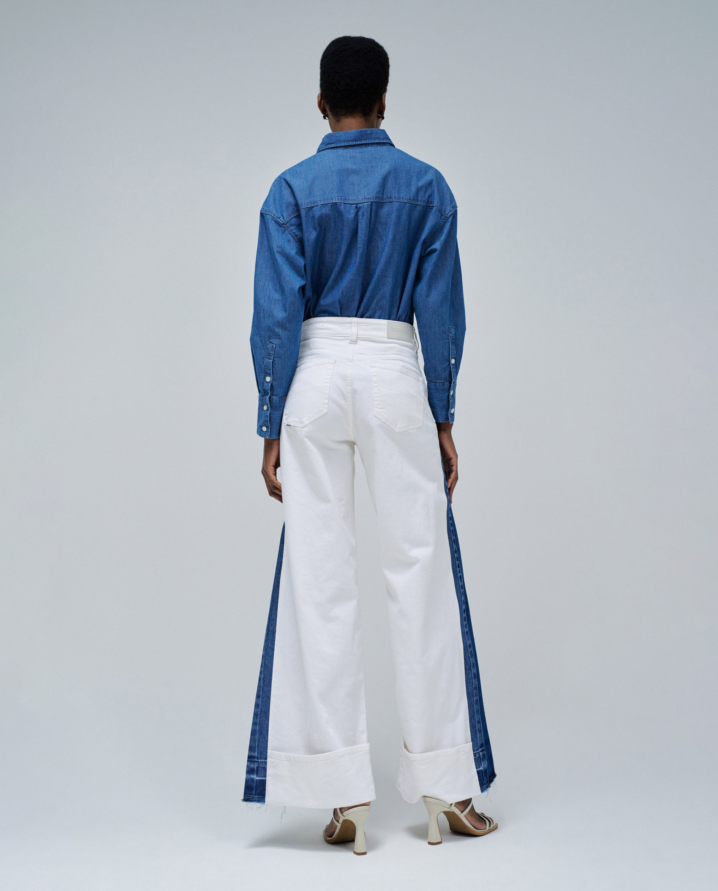 Jeans Push In Wide Branco-3