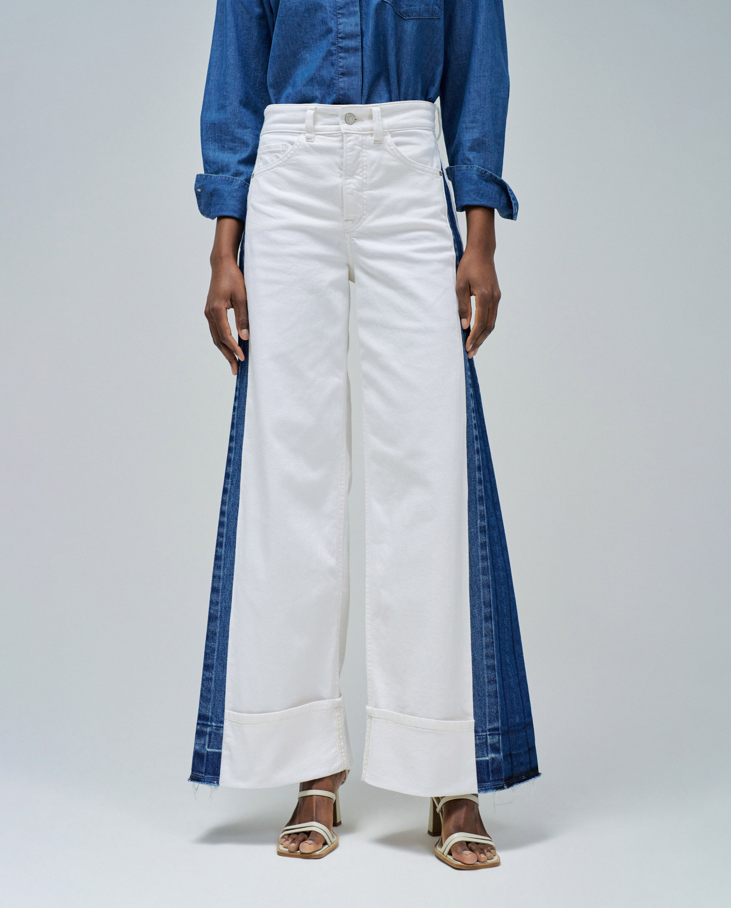 Jeans Push In Wide Branco-5