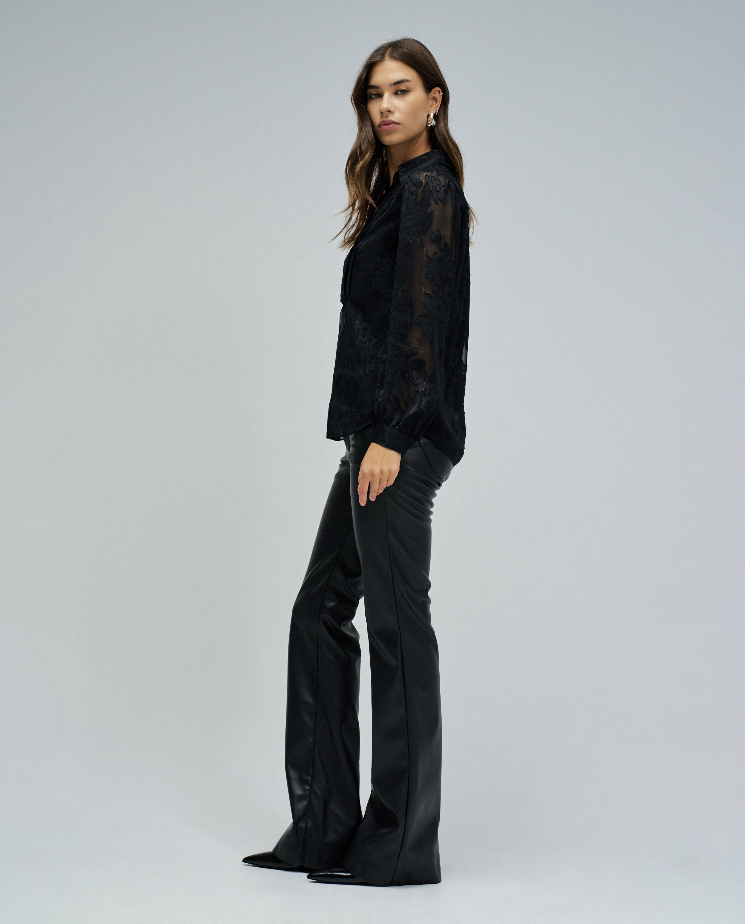 Camisa Acetinada Preto-2