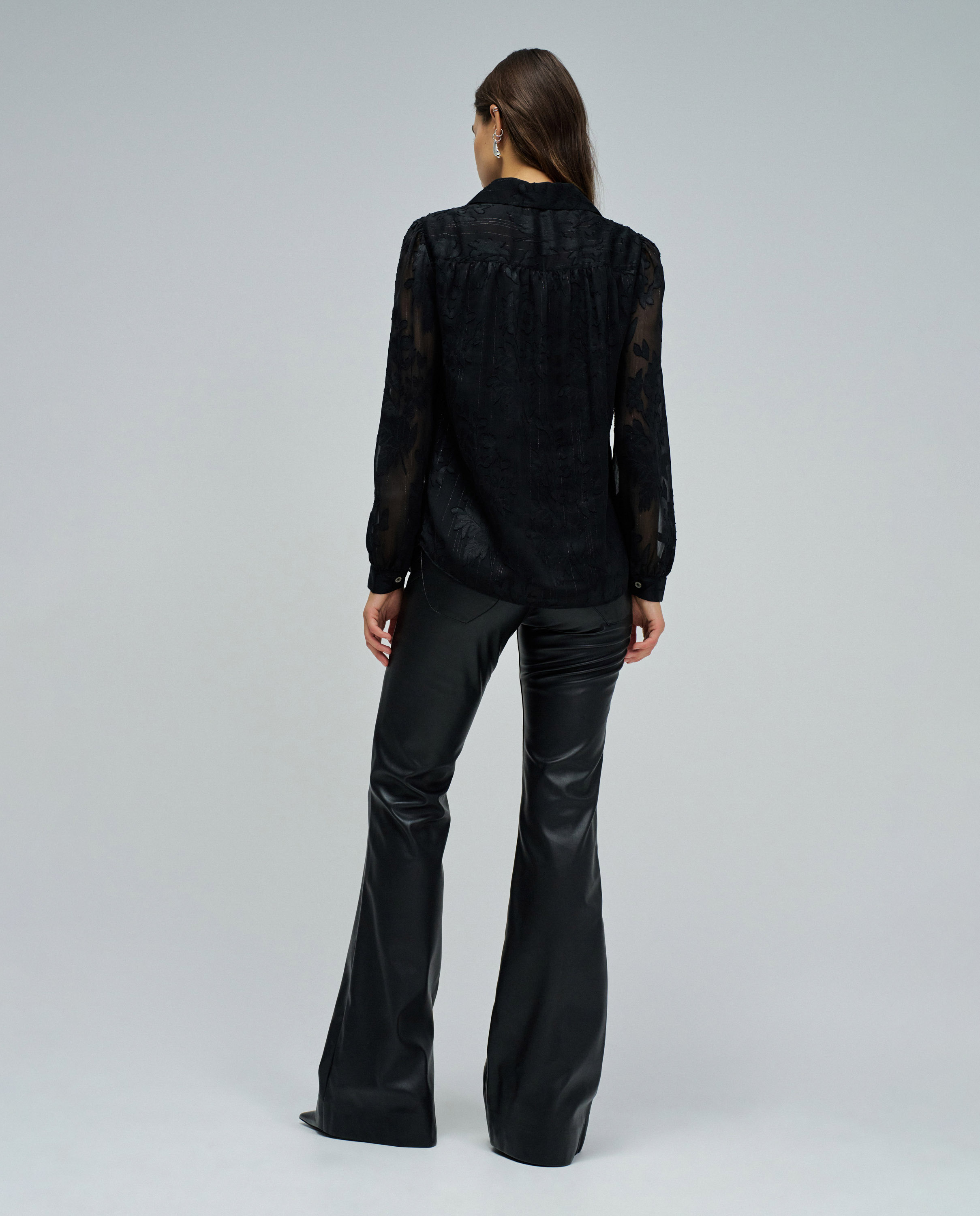 Camisa Acetinada Preto-3