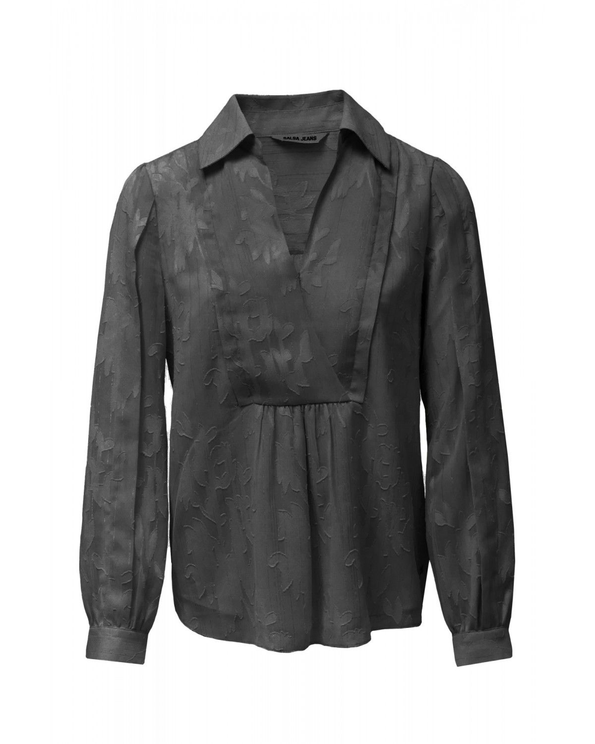 Camisa Acetinada Preto-6