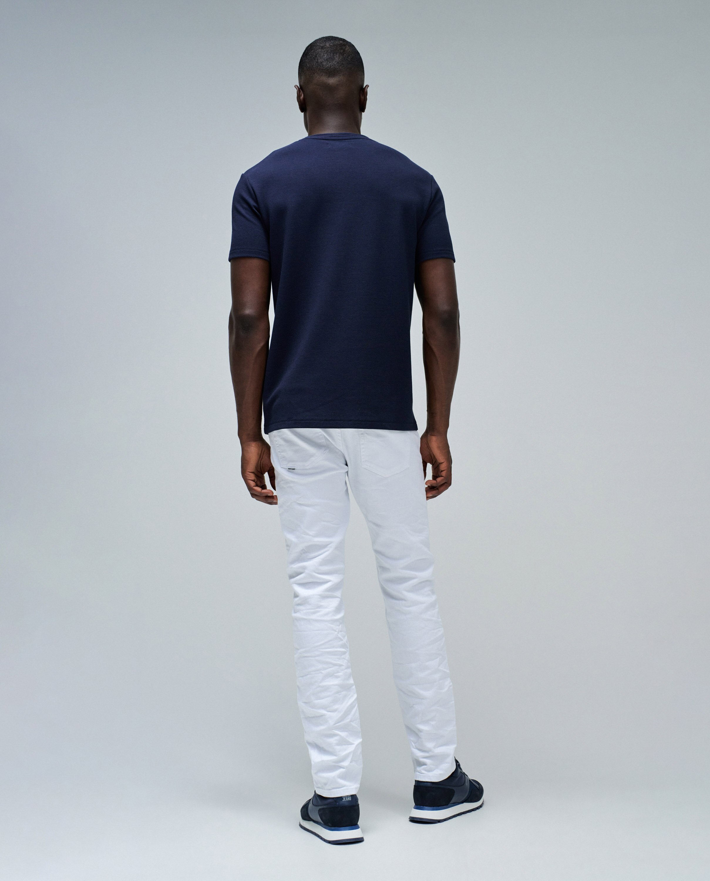 T-shirt com Textura Azul-escuro-3