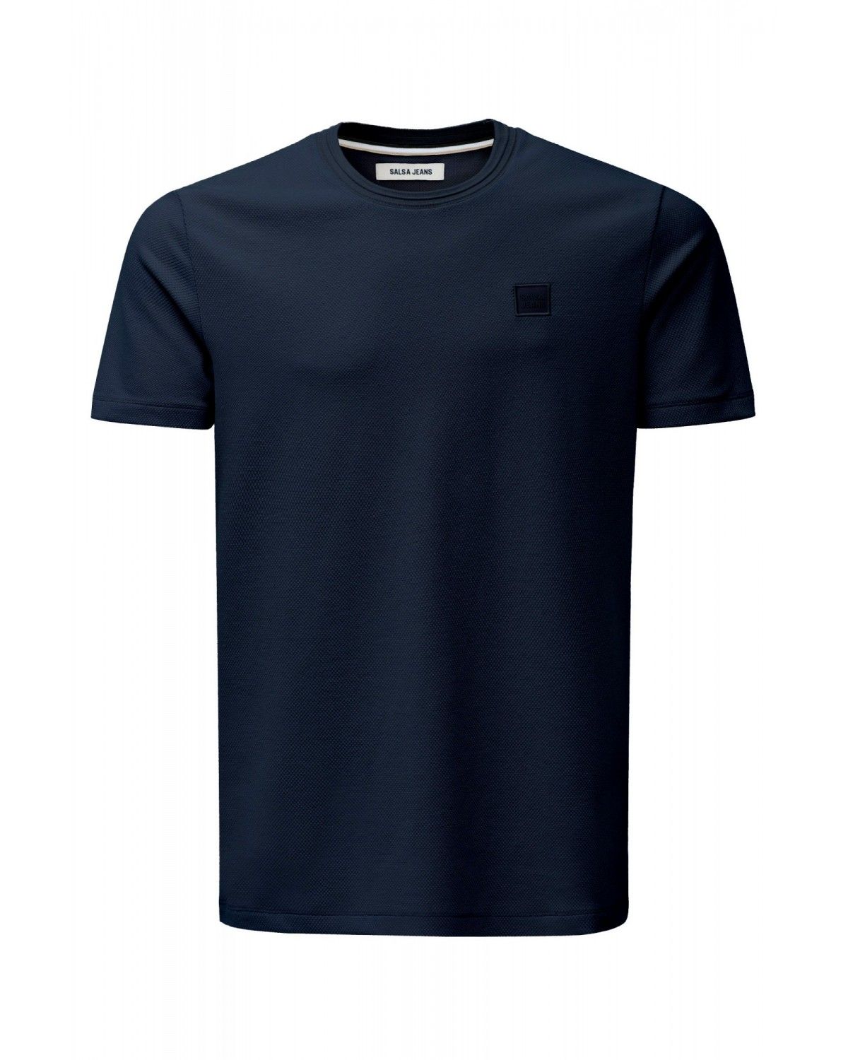 T-shirt com Textura Azul-escuro-6